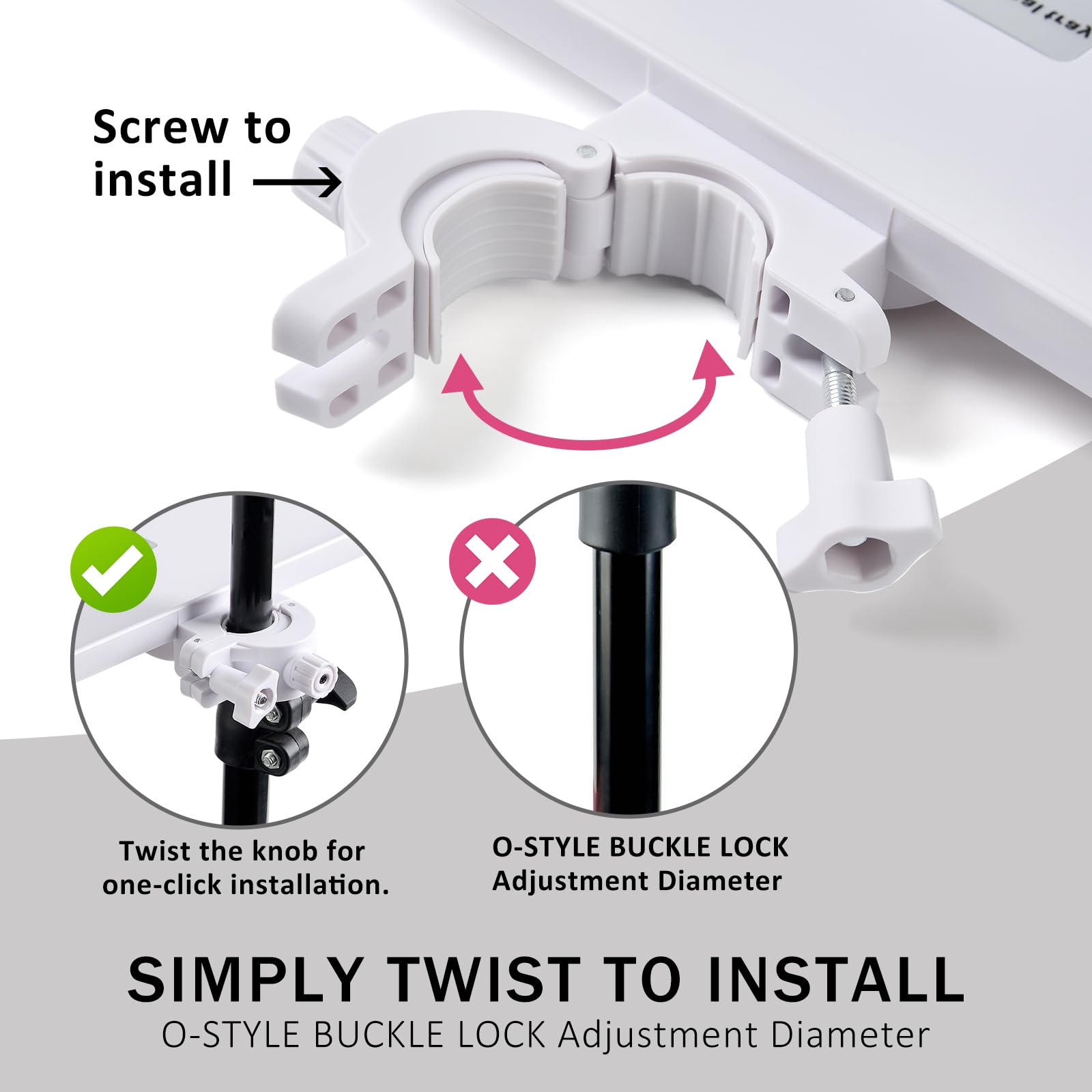KONOVOLY Lash Tray Holder (9 inch  6.7 inch), Adjustable Plastic Essential Organizer Stand for Lash Techs, Eyelash Extension Sup