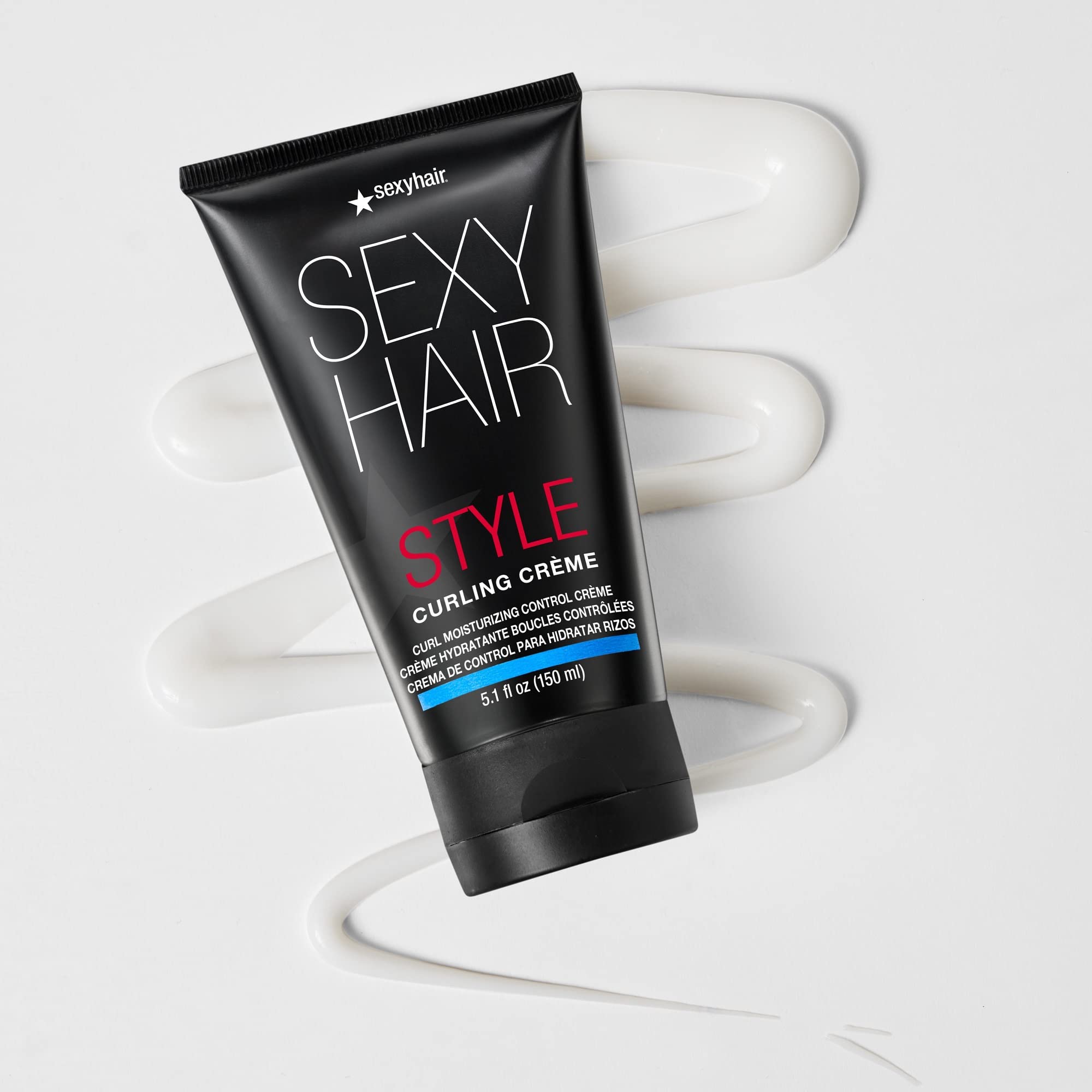SexyHair Style Curling Crme Curl Moisturizing Control Crme, 5.1 Oz | Light Control | Maintains Moisture and Combats Frizz