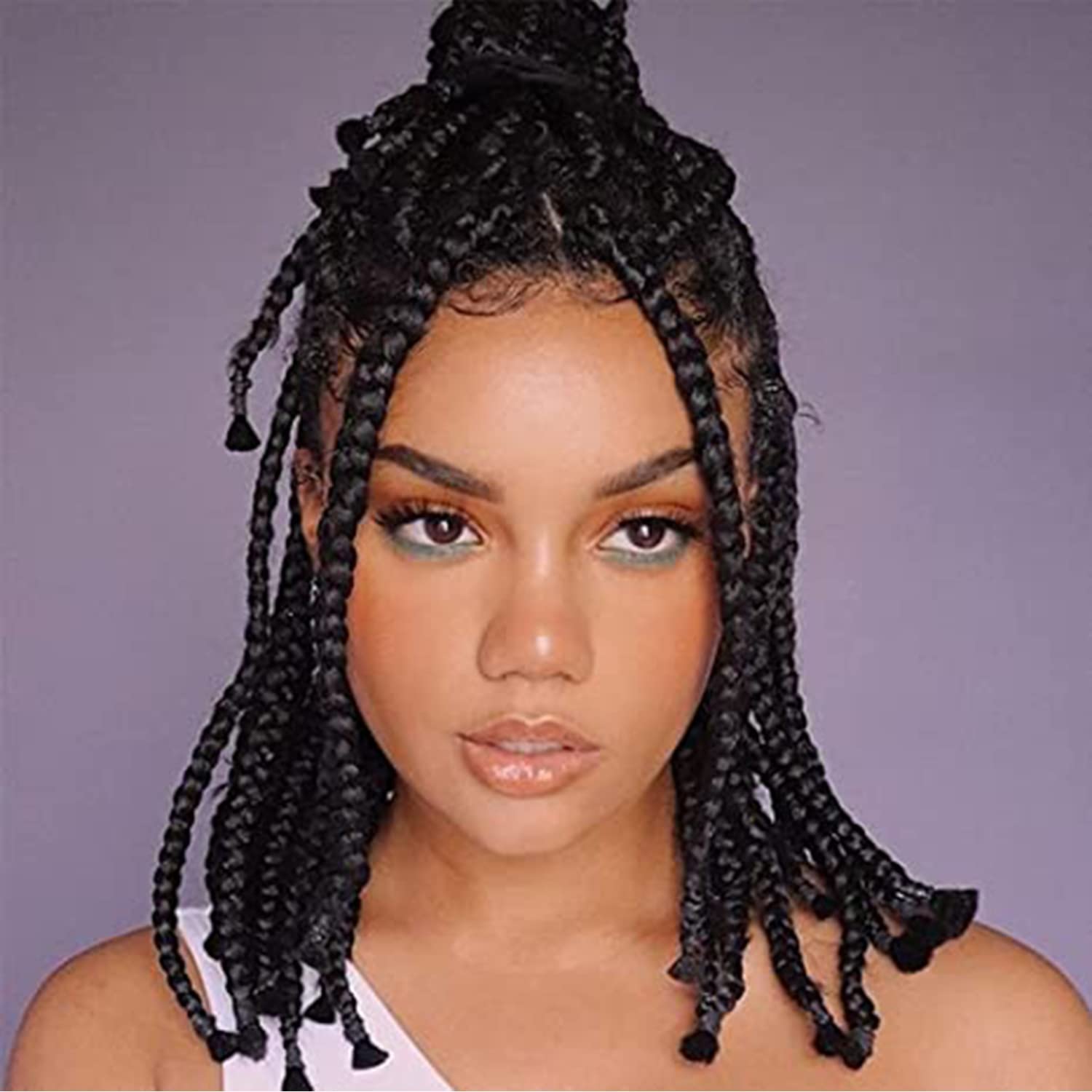 Braiding Hair Pre Stretched 14 Inch 3 Packs Short Braiding Hair,No Itch, Hot Water Setting Natural Black Professional Synthetic