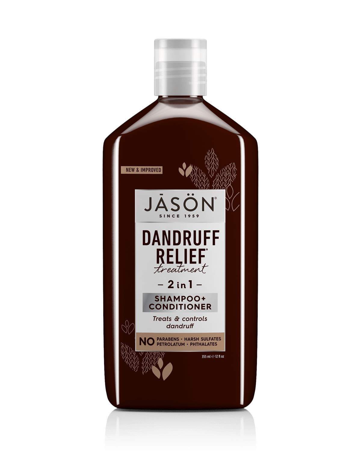 Jason Dandruff Relief Treatment 2 In 1 Shampoo + Conditioner 12 Ounces (1 Pack)