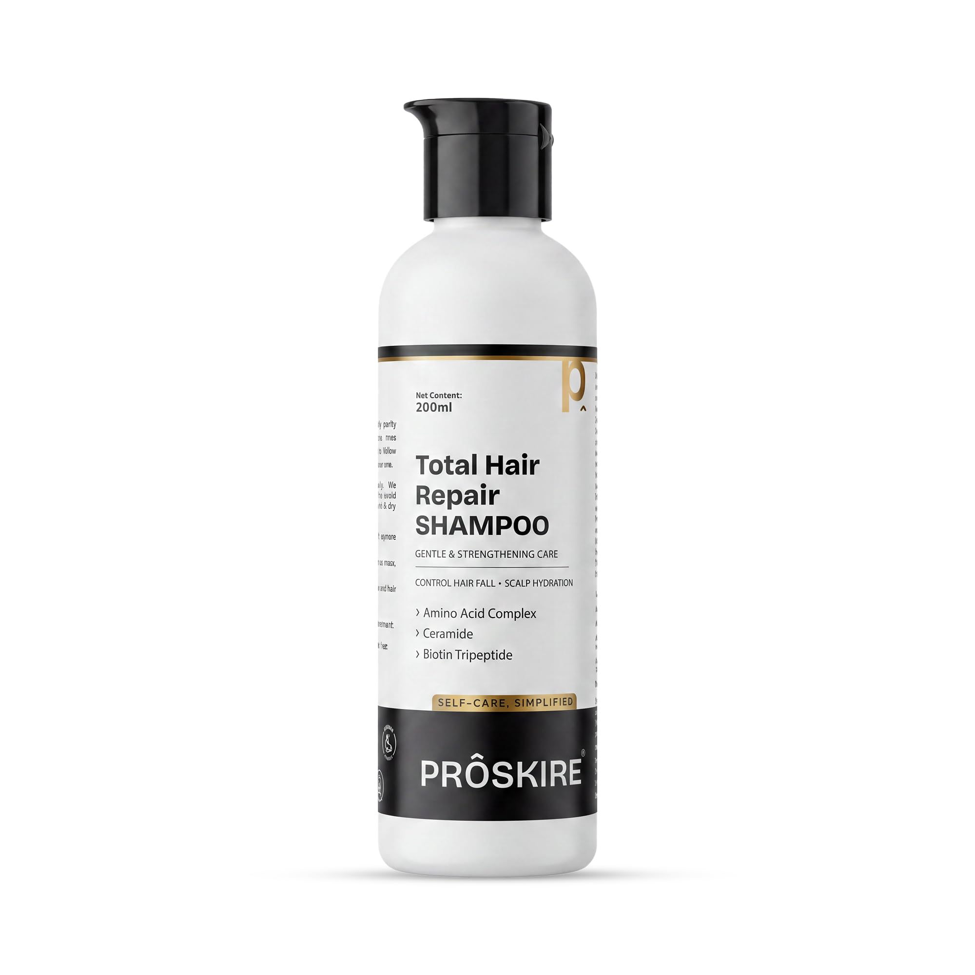Proskire Total Hair Repair Shampoo For Hair Fall Control, Dry & Damaged Hair | Amino Acid Complex, Ceramide Ap & Biotin Tripepti