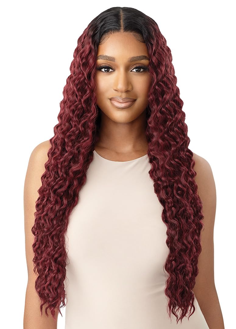 Outre Lace Front Deluxe Wig - Marcella (DR4/BL GOLDEN HONEY)