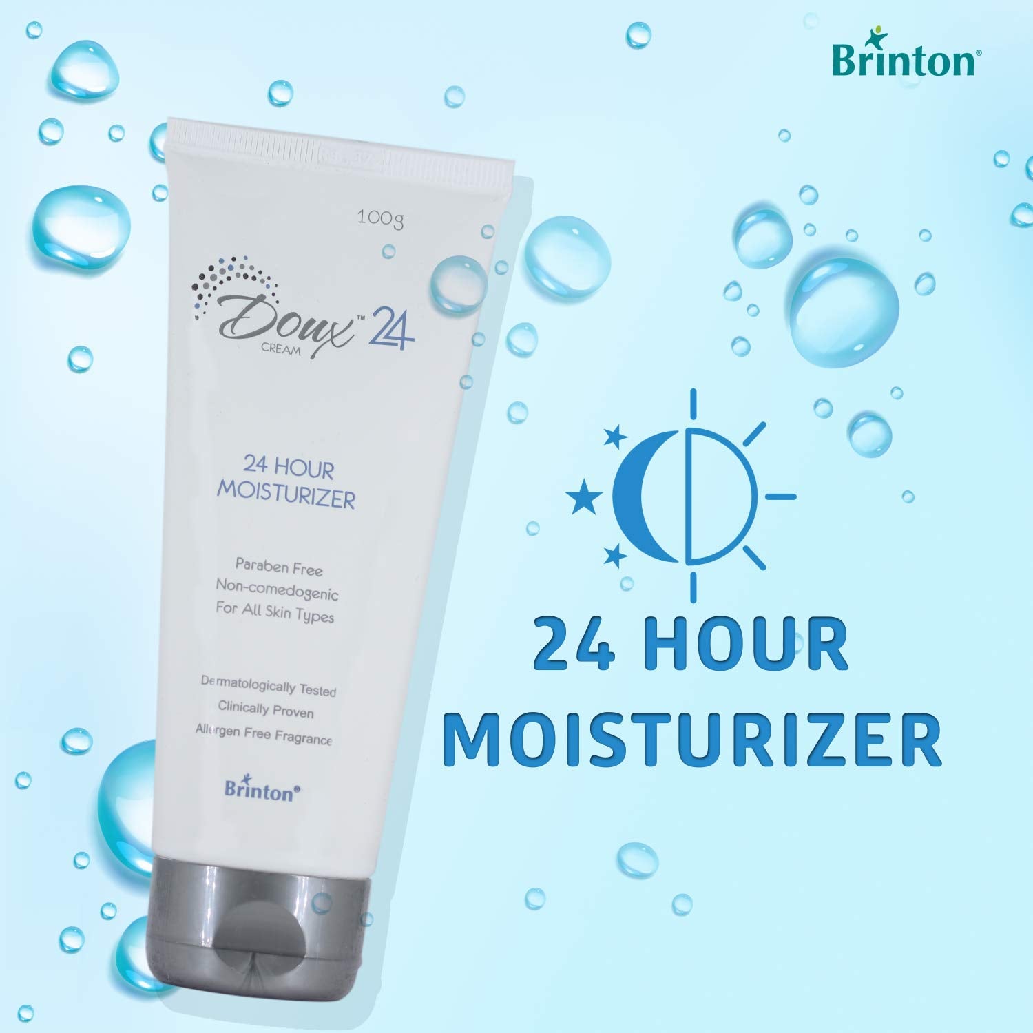 Brinton Doux 24-Hour Daily Moisturizing Cream for Dry & Itchy Skin | Paraben-Free, Non-Comedogenic, Non-Sticky & Non-Greasy | Al