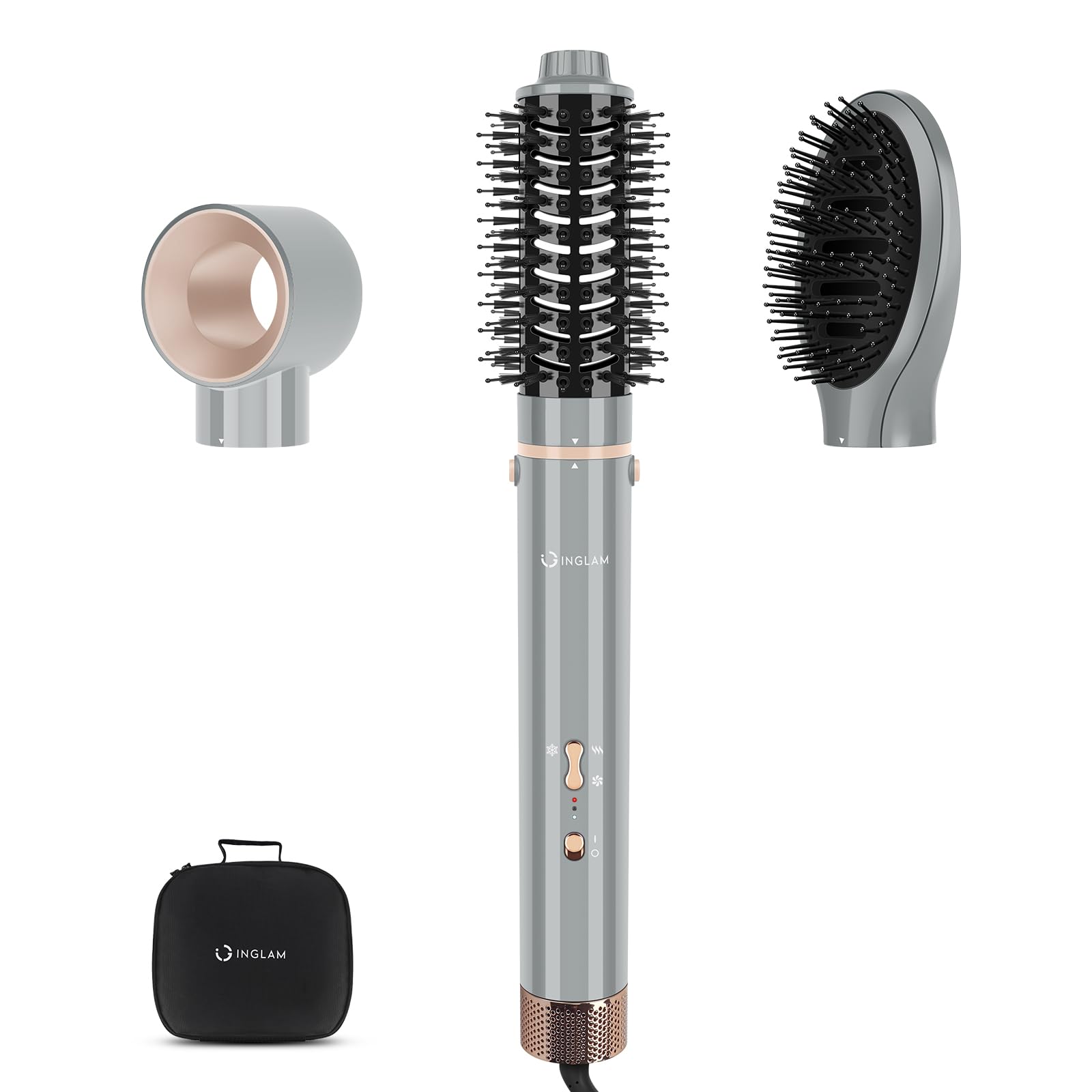 IG INGLAM MegaAIR Styler Air Styling & Drying System, Professional Interchange Hair Dryer Brush 110,000 RPM Brushless BLDC Motor