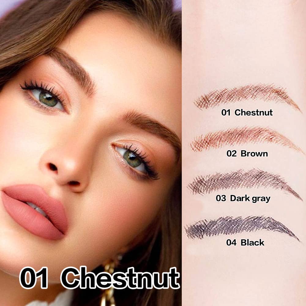 2 Pcs/Set Eyebrow Ink Pencil By Brow Stylist -Micro 4 Point Brow Pen Lift & Snatch Eyebrow Pen Kits With 3 Eyebrow Stencil Long-