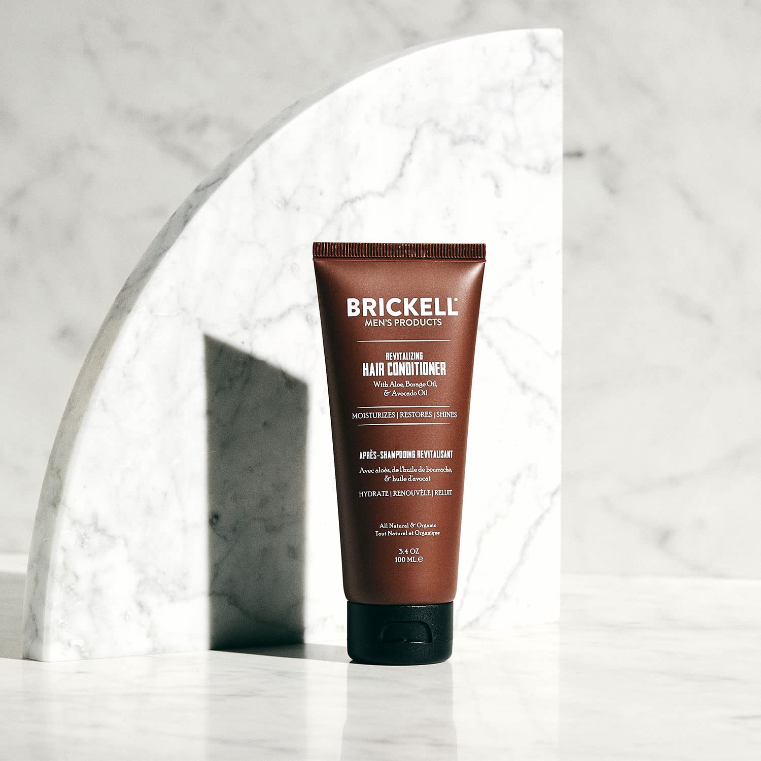 Brickell Men's Revitalizing Hair Conditioner for Men, Natural and Organic Nourishing Hair Conditioner, Restores Shine and Moistu