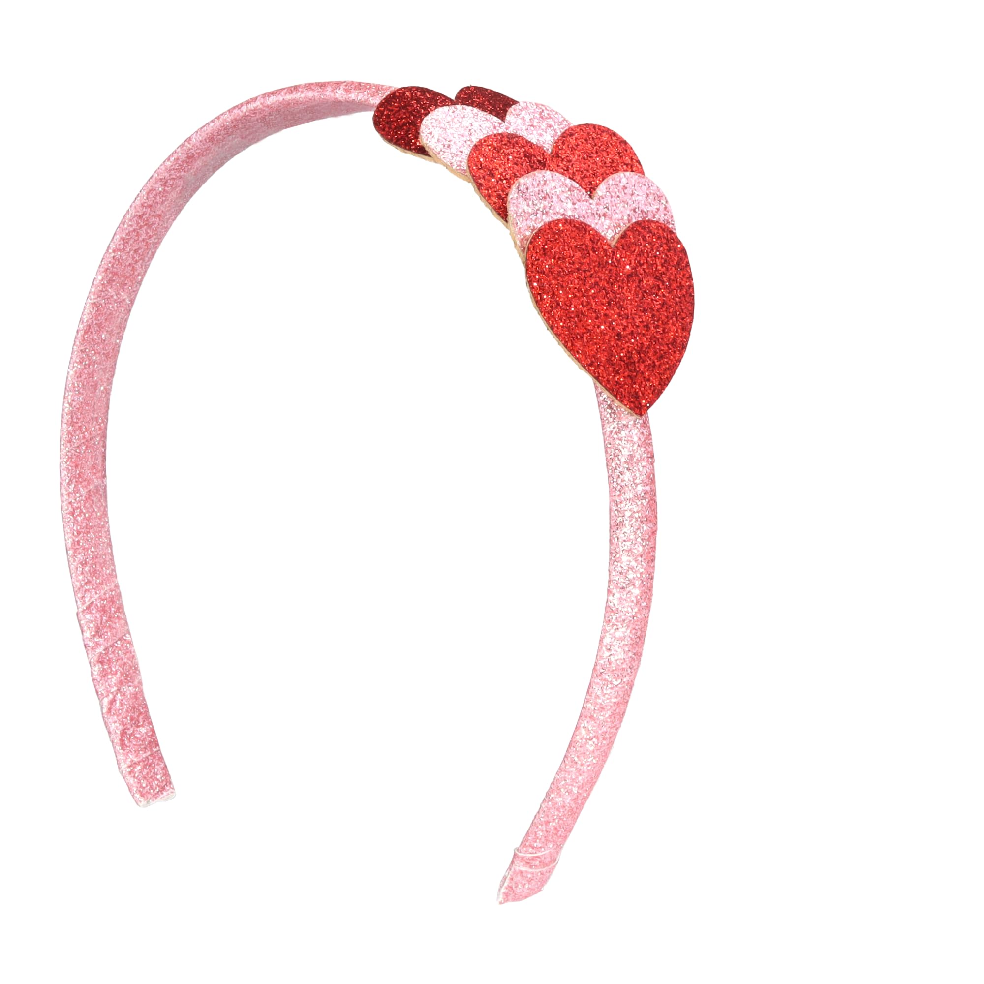 Needzo Sparkly Heart Valentine's Day Headband, 2025 Vday Party Hair Accessory, One Size