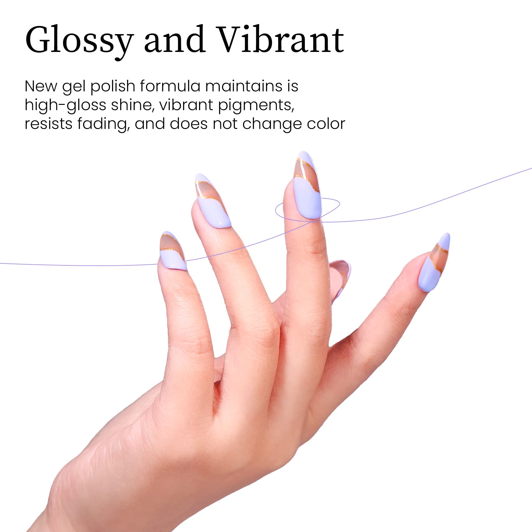 Maychao 15Ml Gel Nail Polish 1Pc Lilac Purple Gel Polish Soak Off Uv Led Nail Polish Nail Art Starter Manicure Salon Diy At Home