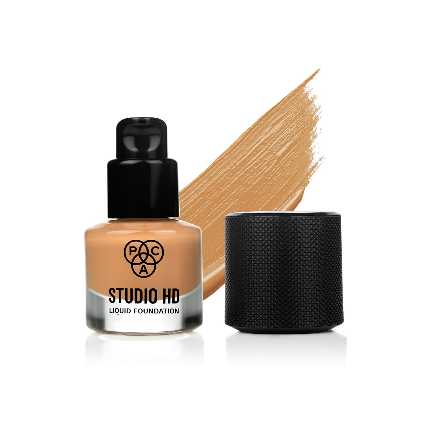 Pac Studio Hd Liquid Foundation Mini (4.5) | Lightweight Dewy Satin Finish | Medium To Buildable Coverage | Natural Second Skin 