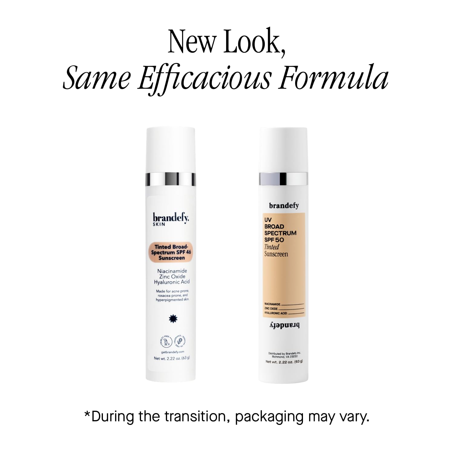 Brandefy UV Tinted SPF 50 Face Sunscreen - Hydrating Sheer-Tinted Face Moisturizer, Broad Spectrum with Clear Zinc Oxide, Niacin