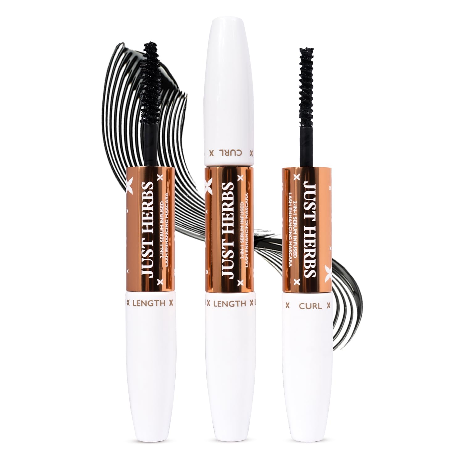 Just Herbs 2In1 SerumInfused Lash Enhancing Mascara Castor Oil + Coconut Oil 8G