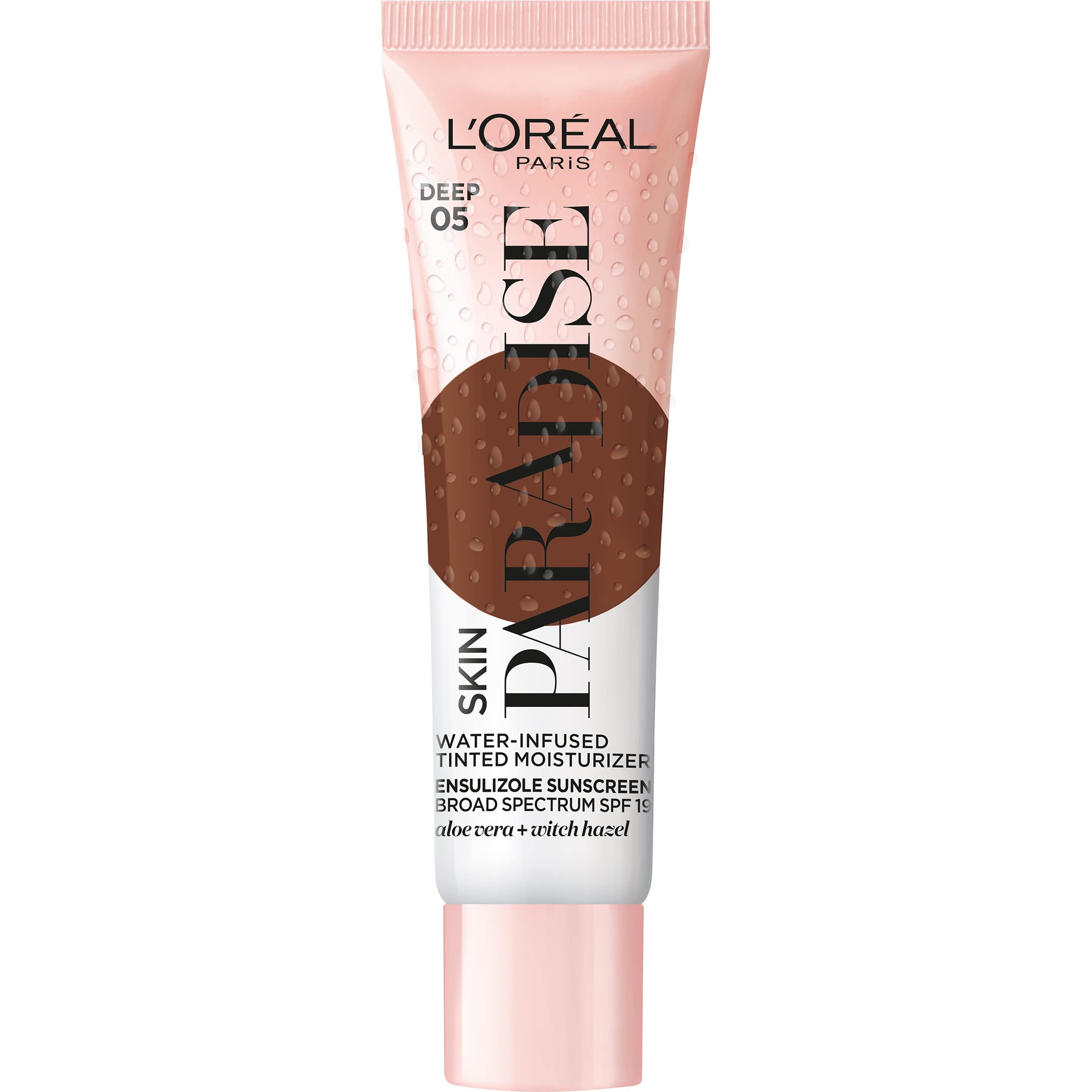 L'Oreal Paris Skin Paradise Water-infused Tinted Moisturizer with Broad Spectrum SPF 19 sunscreen lightweight, natural coverage 