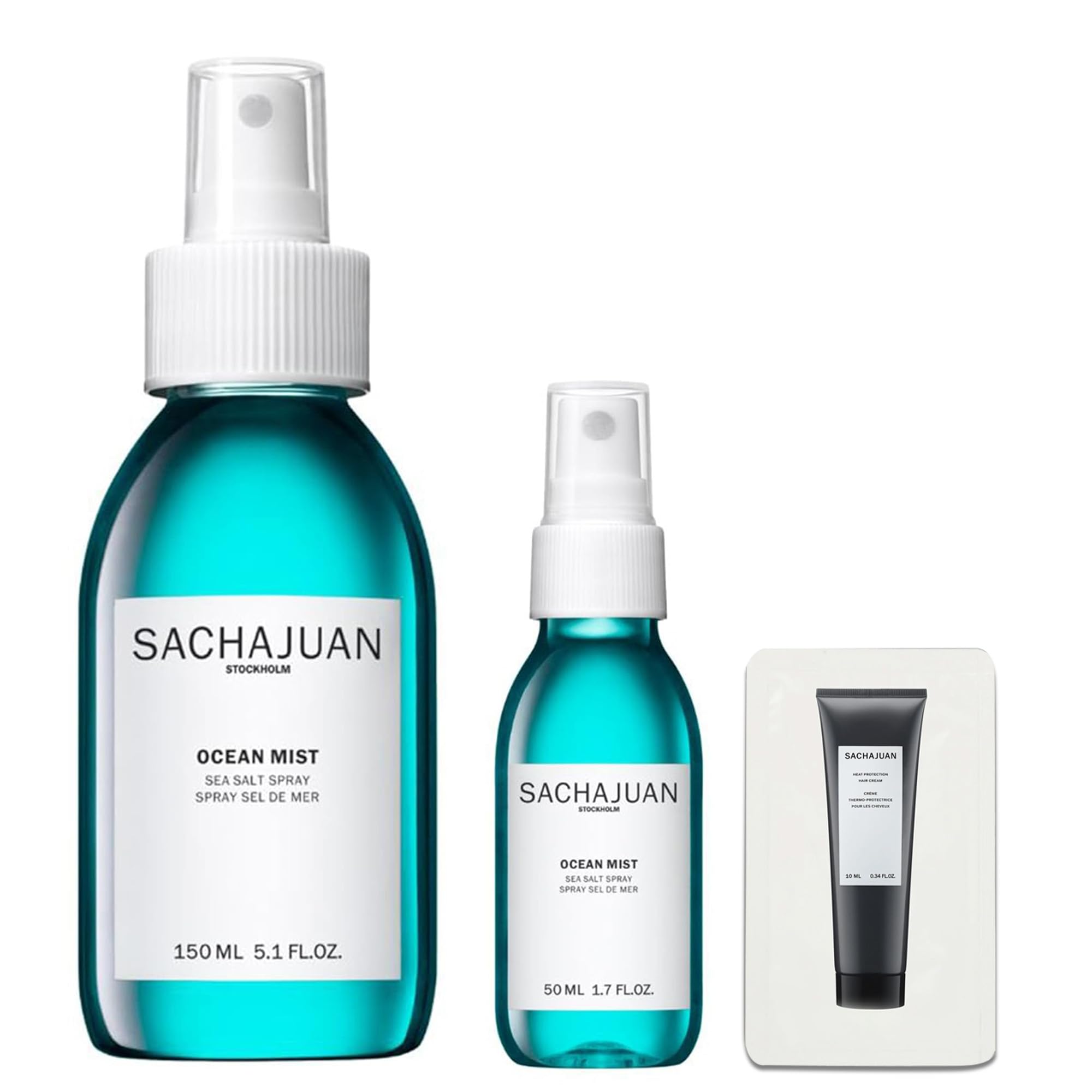 Sachajuan Ocean Mist Spray - Non-Sticky Styling Sea Salt Spray with Travel Size and Heat Protectant - Perfect for Creating Hair
