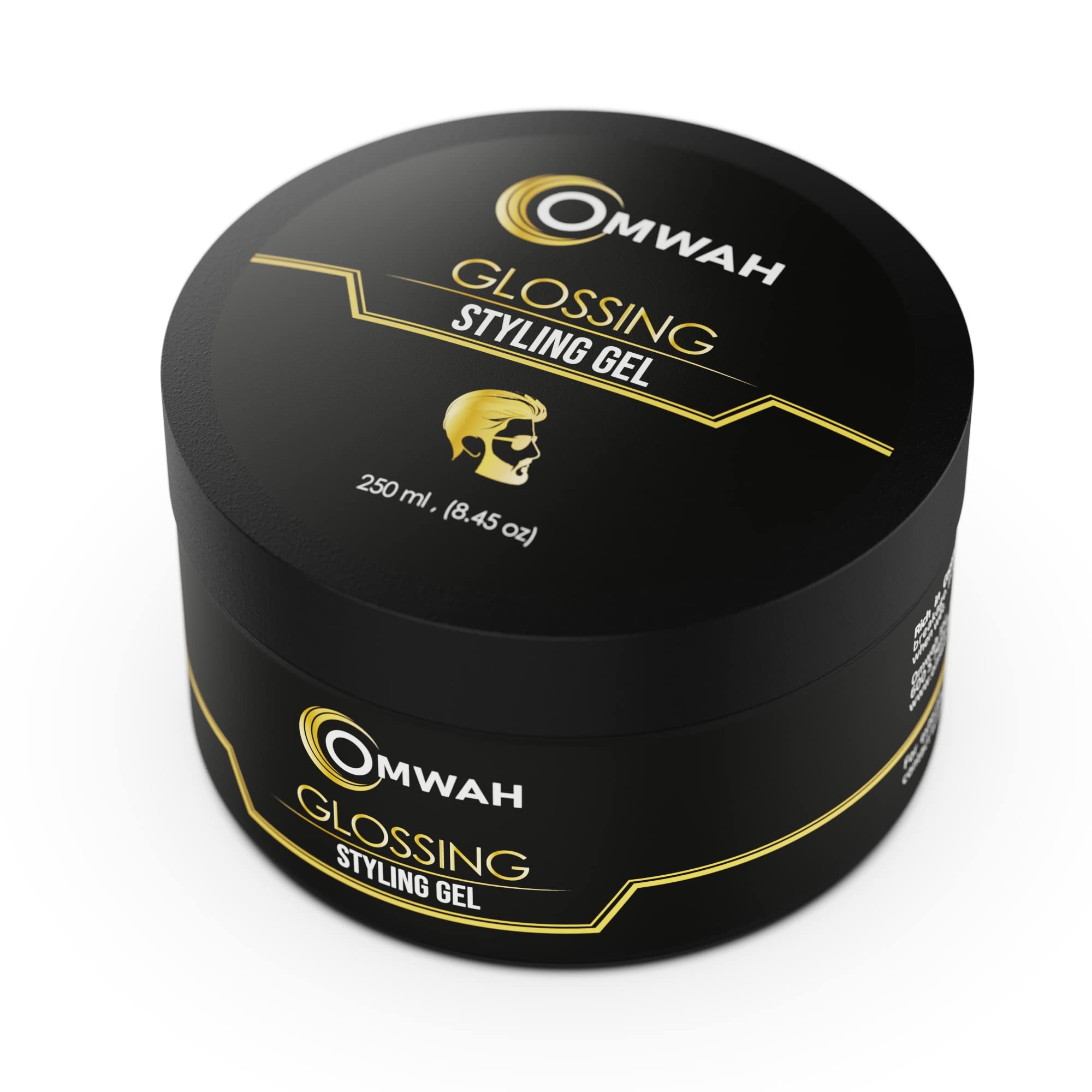 OMWAH Professional Hair Styling Gel for men Strong Hold hair gel for boys with Vitamin E & Pro-VB5, Flake-Free Formula, Protects