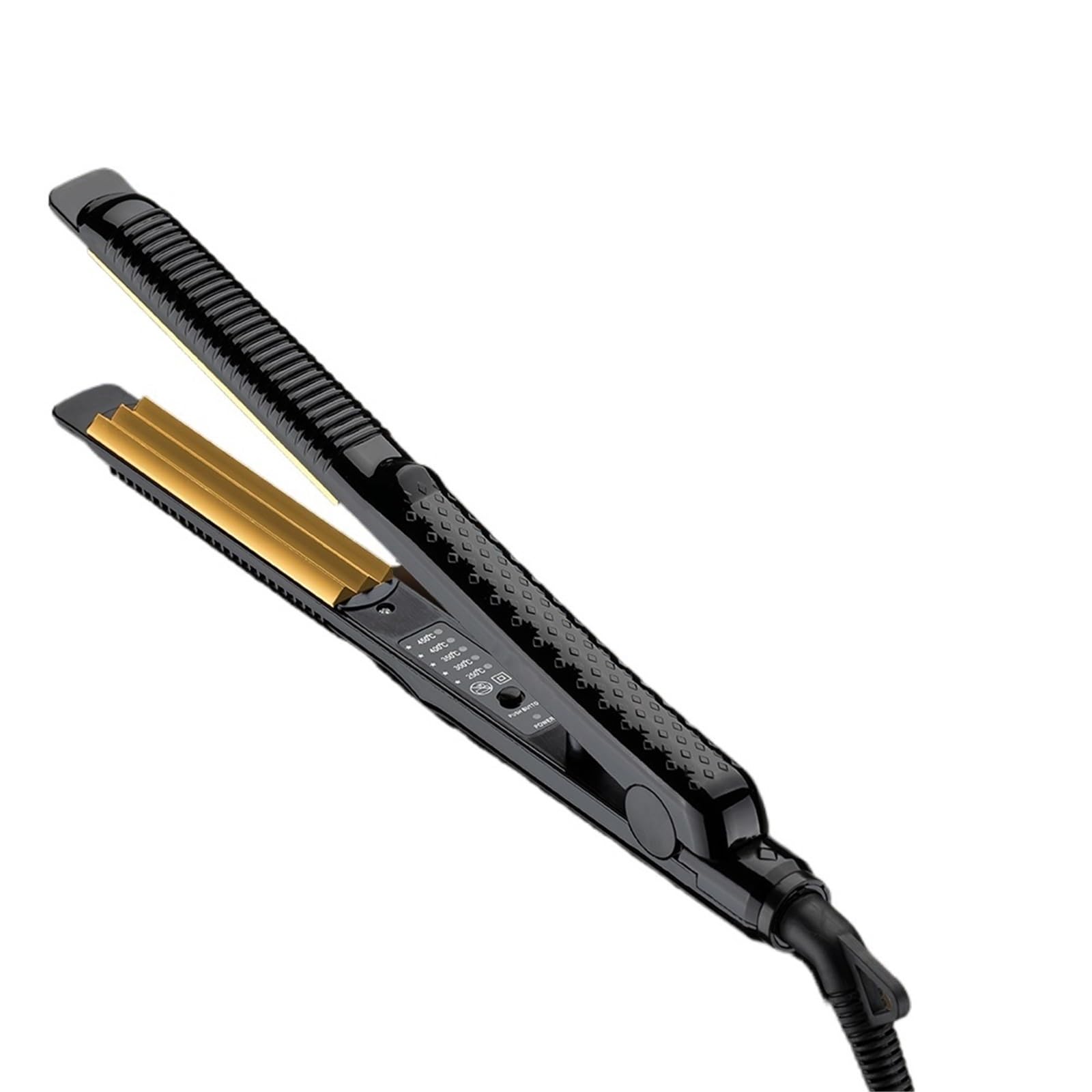 Professional Ceramic Corrugated Iron for Hair Wave Corrugation Flat Irons Electric Curling Crimped Wide Plates Beauty Hair Iron(