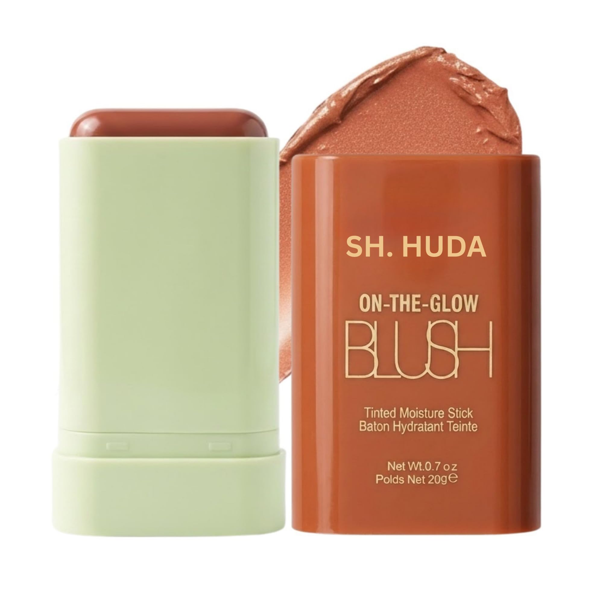 Sh.Huda Cream Blusher Stick, Beach Glow, LongLasting Waterproof