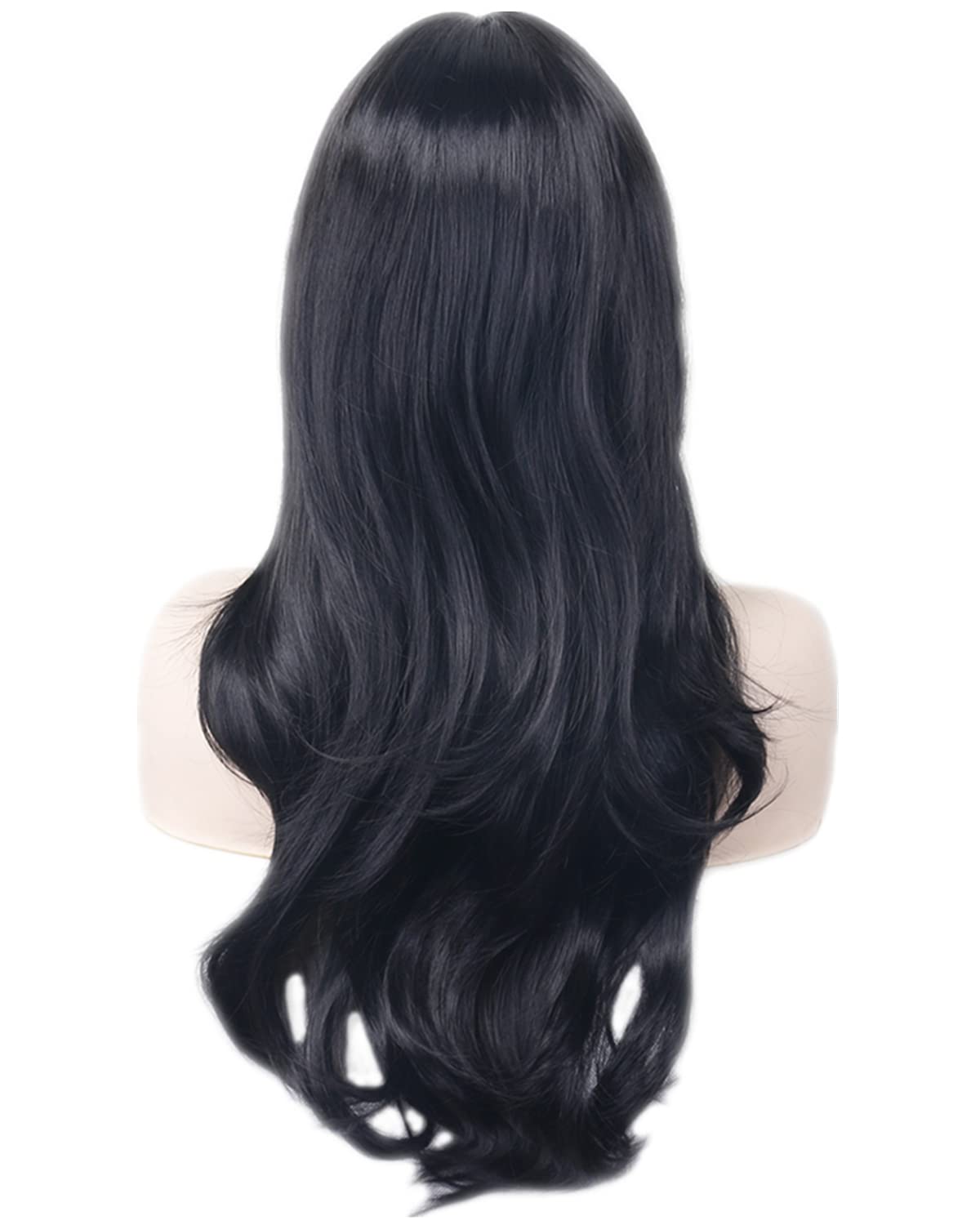 AneShe Wigs 28  Long Wavy Hair Heat Resistant Cosplay Wig for Women (Light Blue)