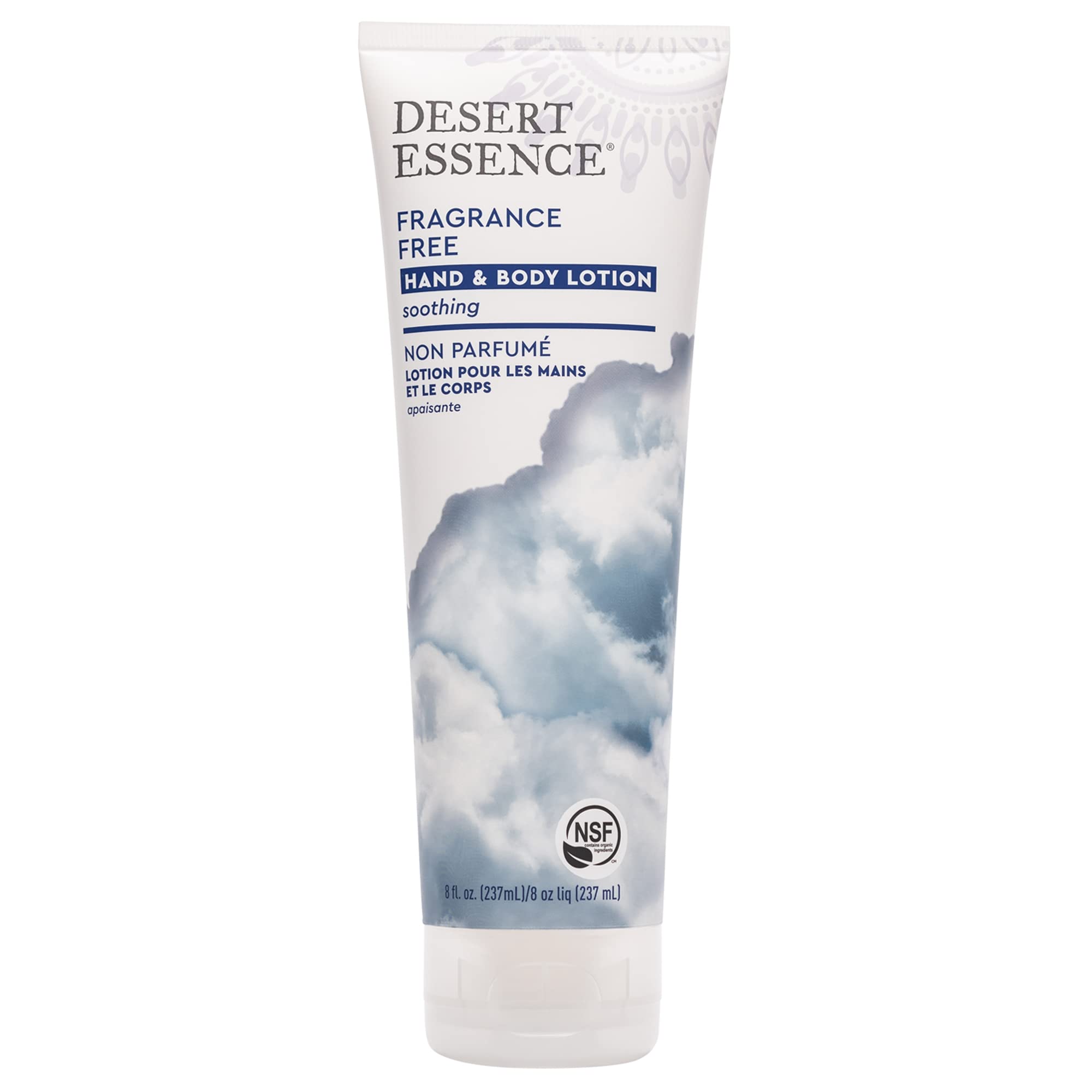 Desert Essence Fragrance Free Hand & Body Lotion - 8 Fl Ounce - Soothing - Aloe Vera - Shea Butter - Green Tea - Coconut Oil - J