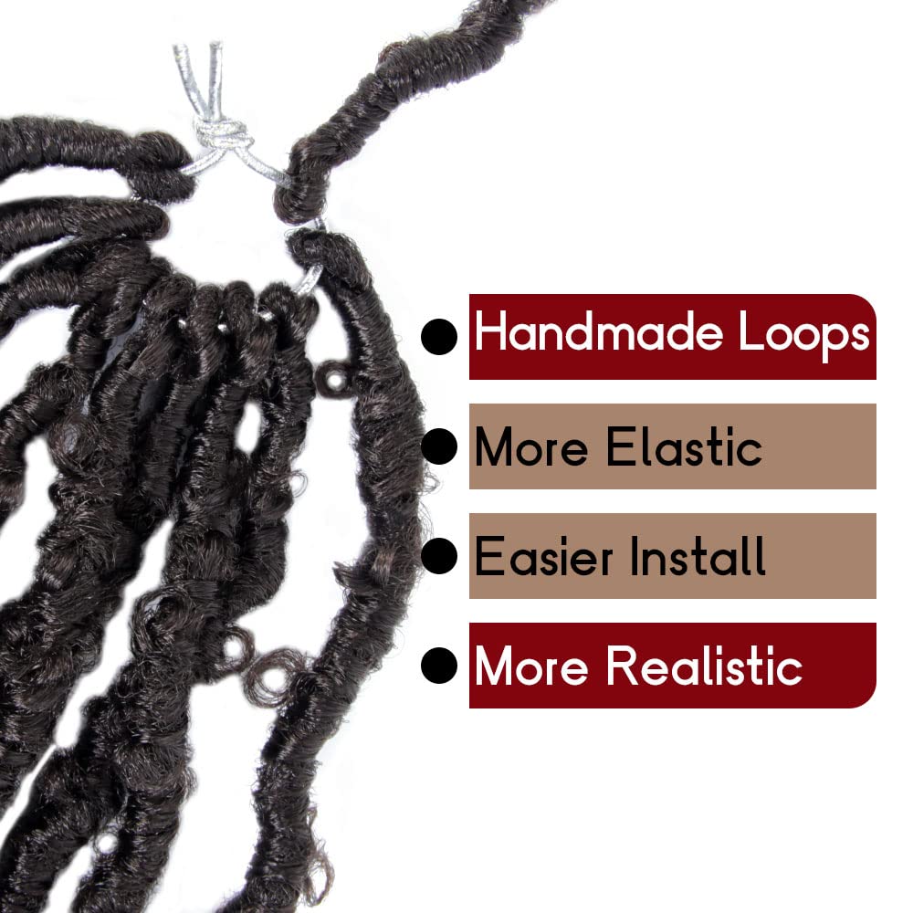 Bohobabe Butterfly Crochet Locs 10 Inch 6 Packs Pre Looped Crochet Butterfly Locs 10 In Short Brown Distressed Butterfly Locs Cr