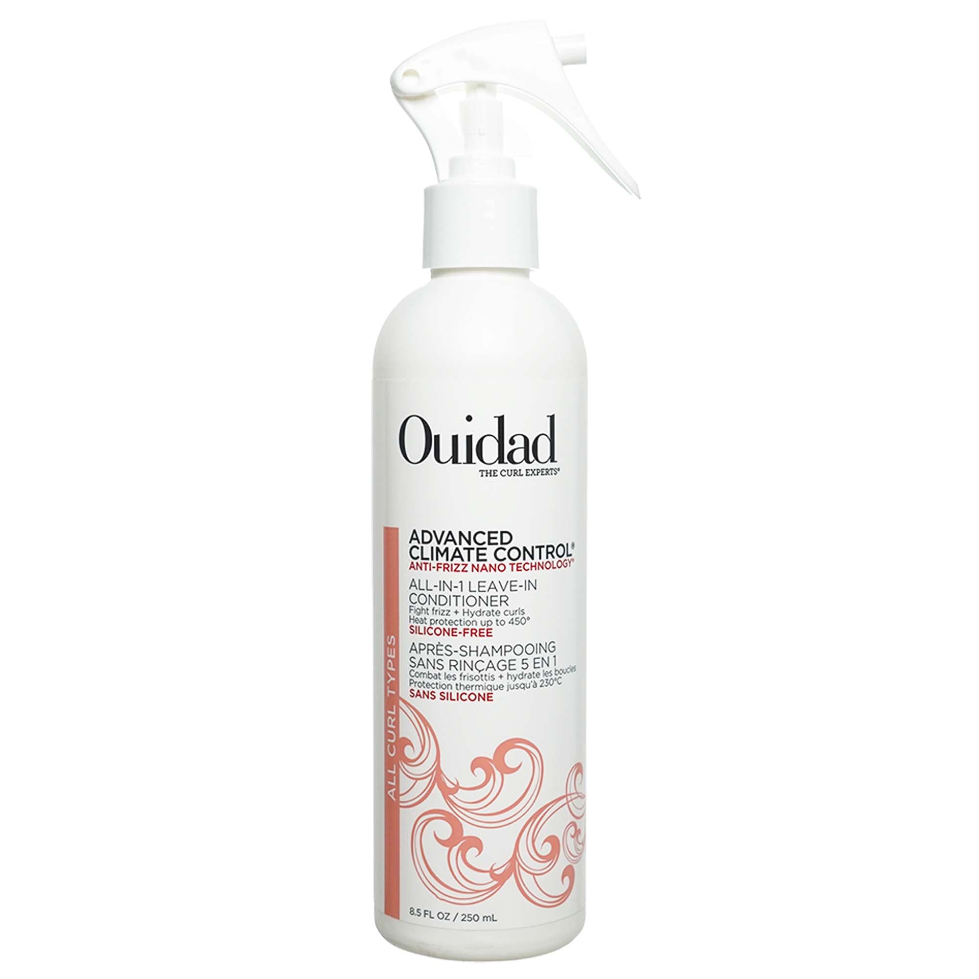 Ouidad Advanced Climate Control Leave In Conditioner for Curly Hair, 8.5 fl oz, Multi-Use Curl Leave In Conditioner & Heat Prote