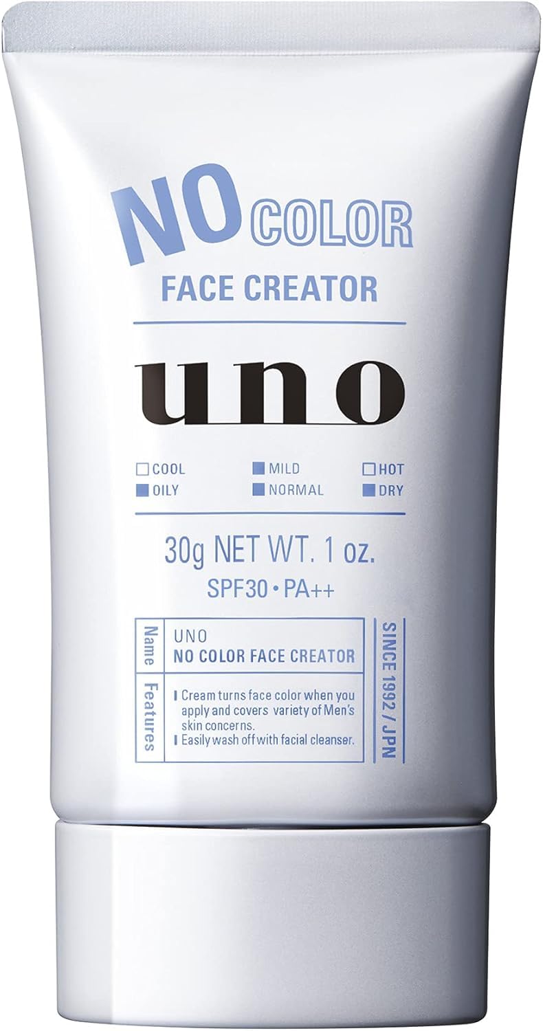 Uno No Color Face Cream for Men BB Cream, SPF 30, PA+++