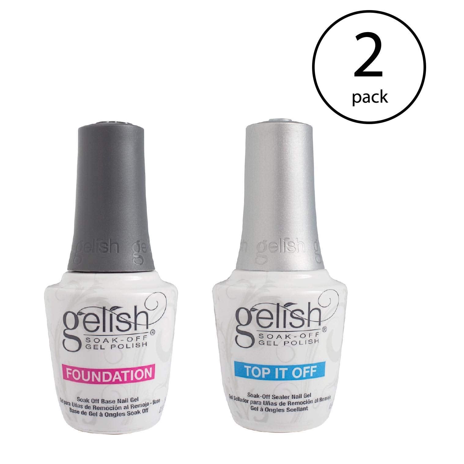 Gelish Dynamic Duo Soak Off Gel Nail Polish - Foundation Base and Top Sealer