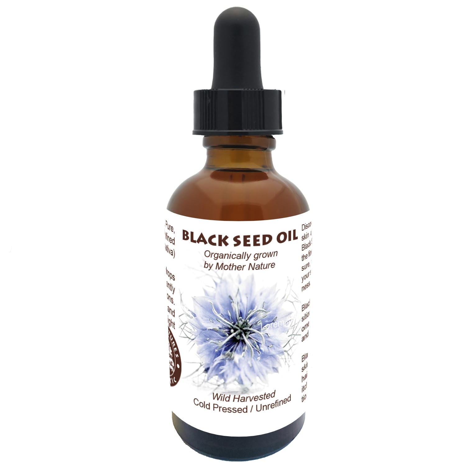 Best Natures Cosmetics Organic Black Seed Kumin Oil - Cold Pressed, Unrefined, Natural Skin & Hair Care, 2 Fl Oz / 60 ml