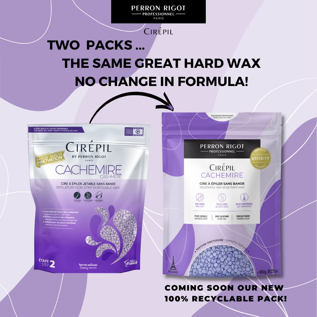 Cirepil - Cachemire - 800g / 28.22 oz Beads Bag - Dermatologist Tested, Allergen-Free - Perfect for Sensitive Skin, Intimate Are