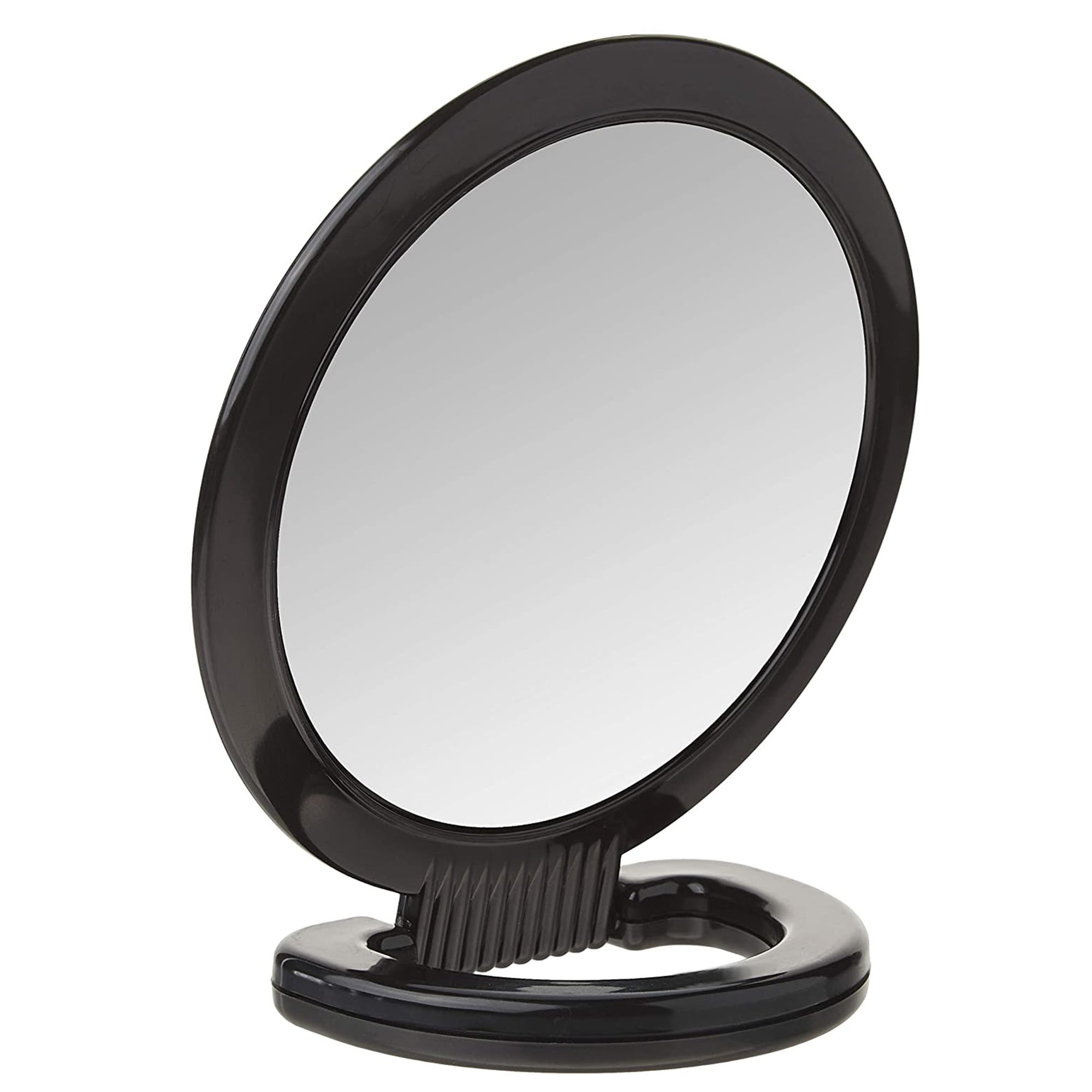 Diane Hand Mirror with Stand with 1X and 3X Magnification, Double-Sided Hand Held Mirror with Handle for Salon, Barber, Vanity,