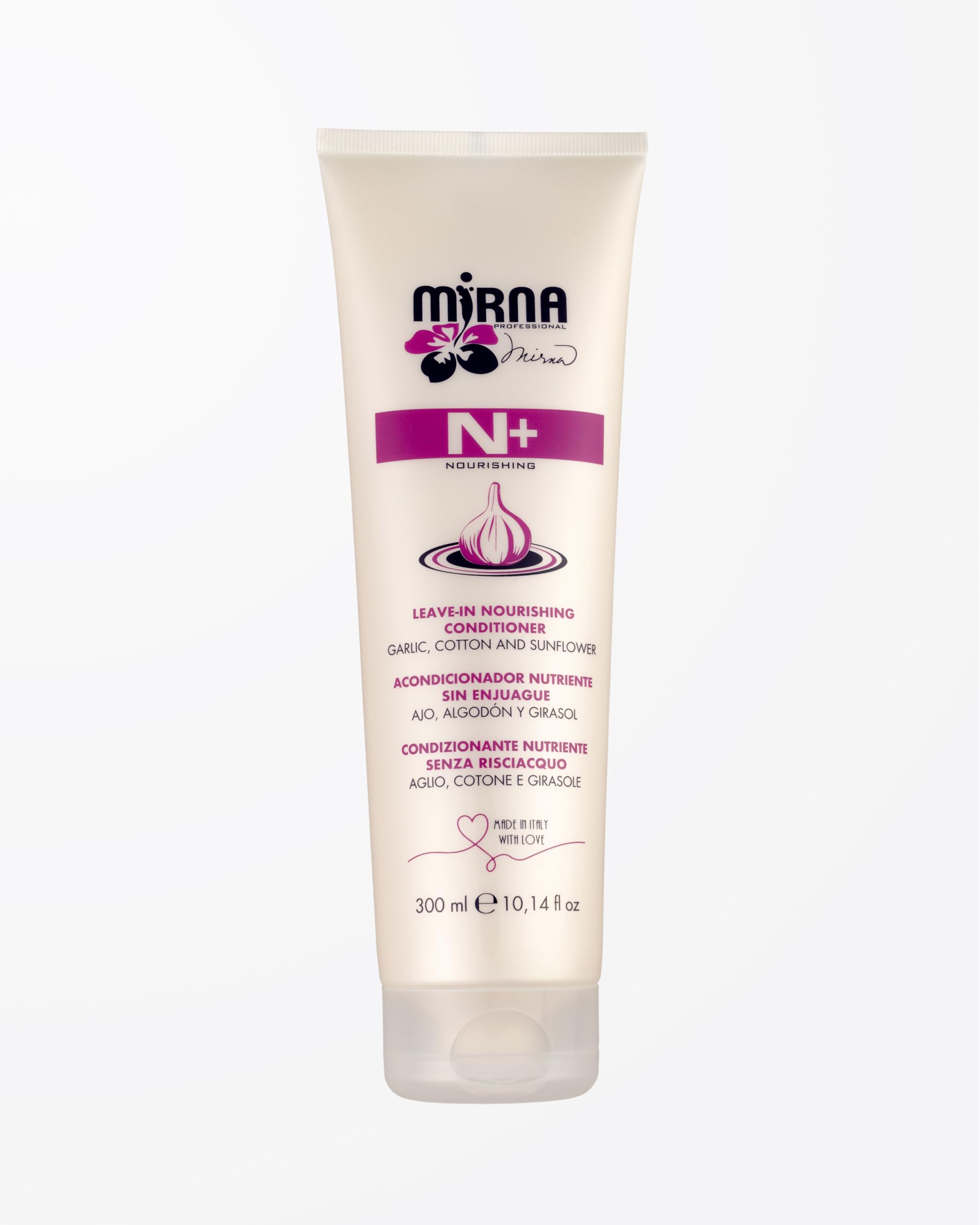 Mirna Professional N+ Garlic Leave-In Nourishing Conditioner w/Cotton and Sunflower Oil 300ml- 10.14oz