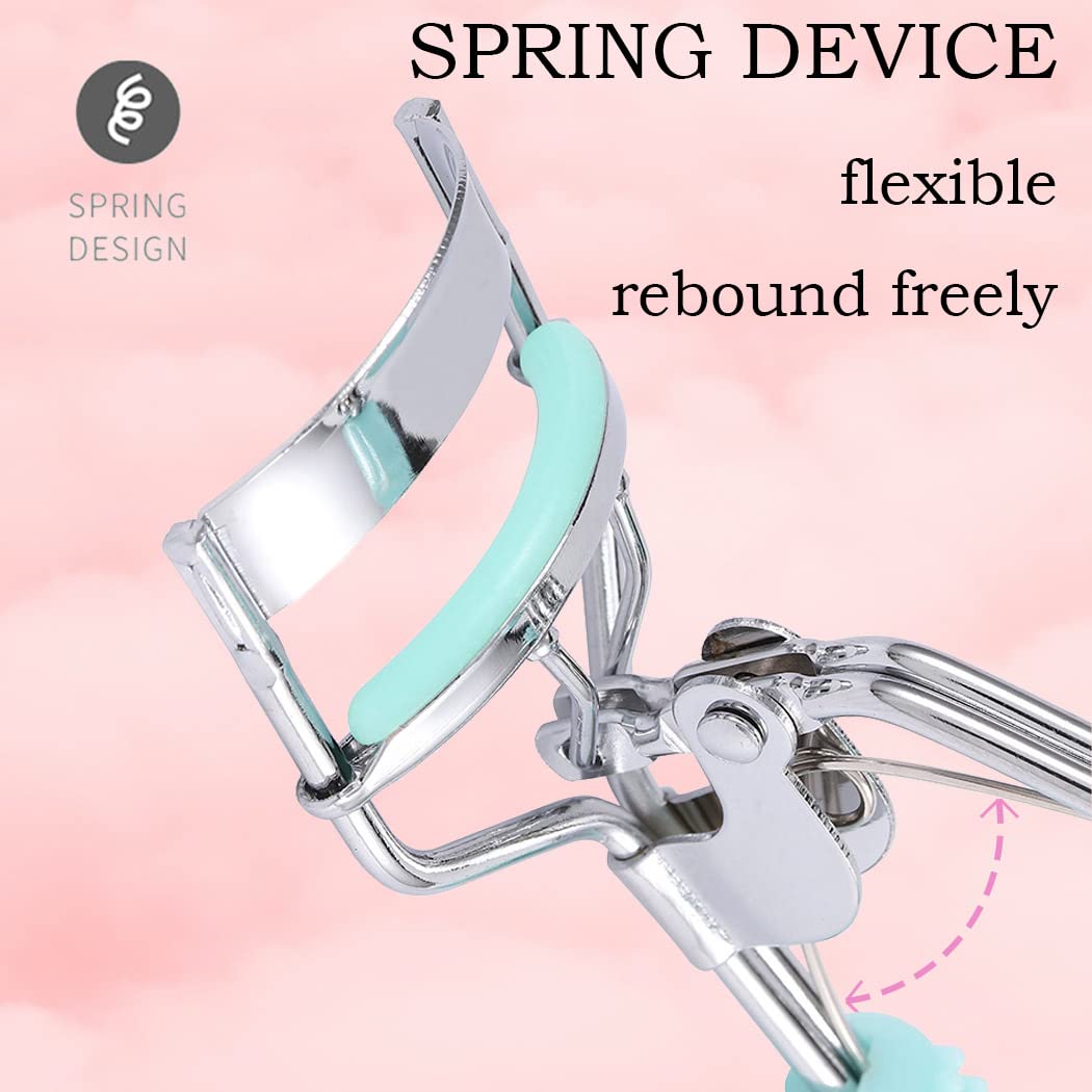 Uranian Beauty Eyelash Curler Non-Slip Eyelash Curler Tools Mini Eyelash Curlers Makeup Tool For Women And Girls (Green)