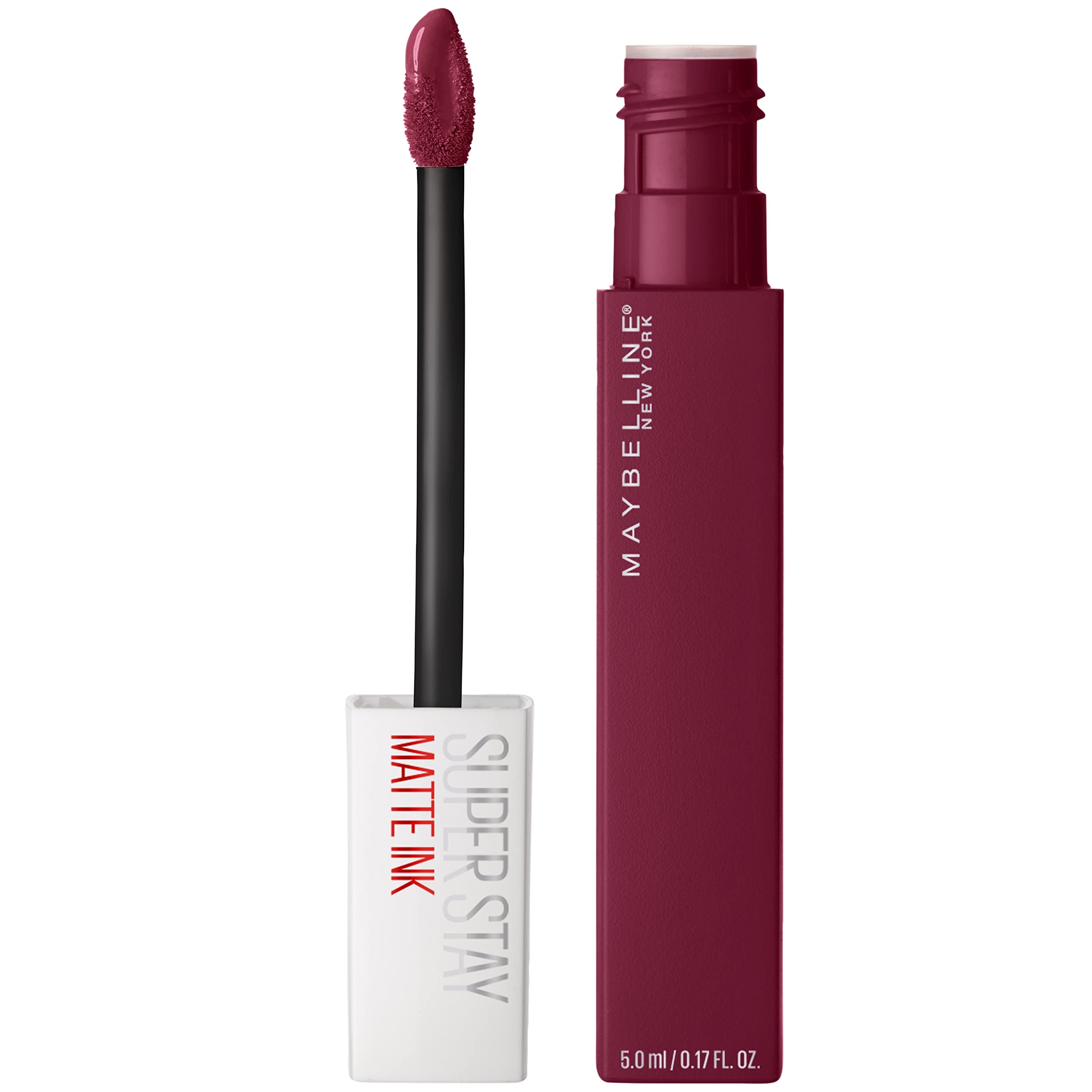 Maybelline Super Stay Matte Ink Liquid Lipstick Makeup, Long Lasting High Impact Color, Up To 16H Wear, Founder, Cranberry Red,