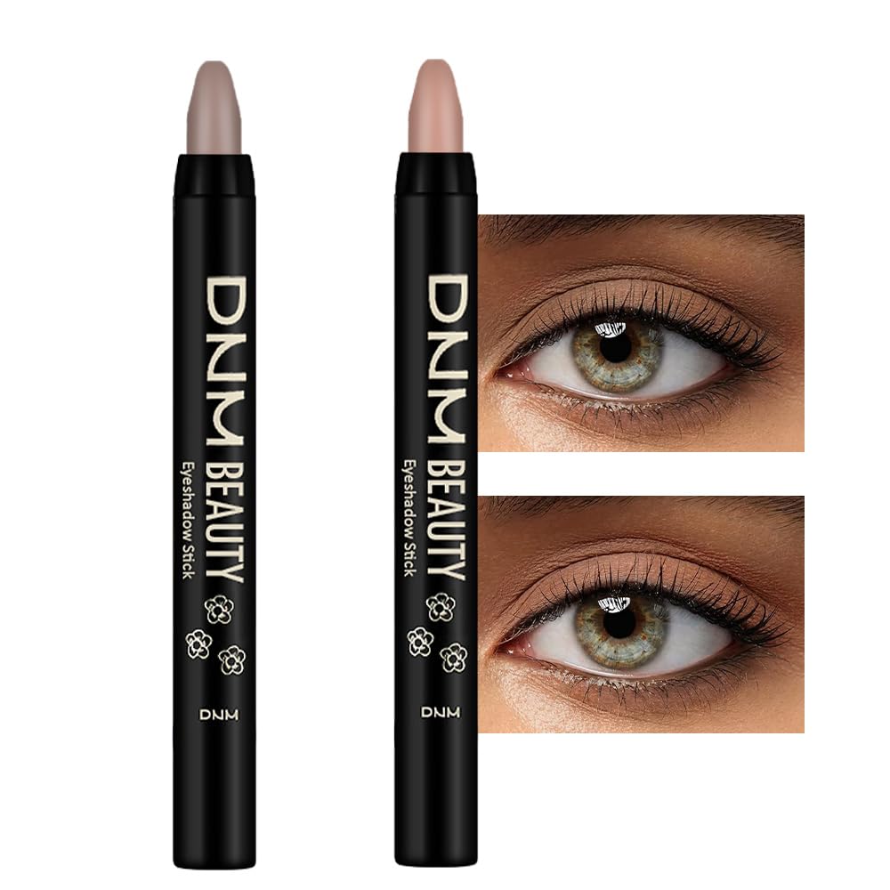 Kaely 2Pcs Cream Eyeshadow Sticks Set For Eyes Waterproof,Ginger Matte & Caramel Matte Eye Shadow Stick Pencil Pen Bulk Sombras
