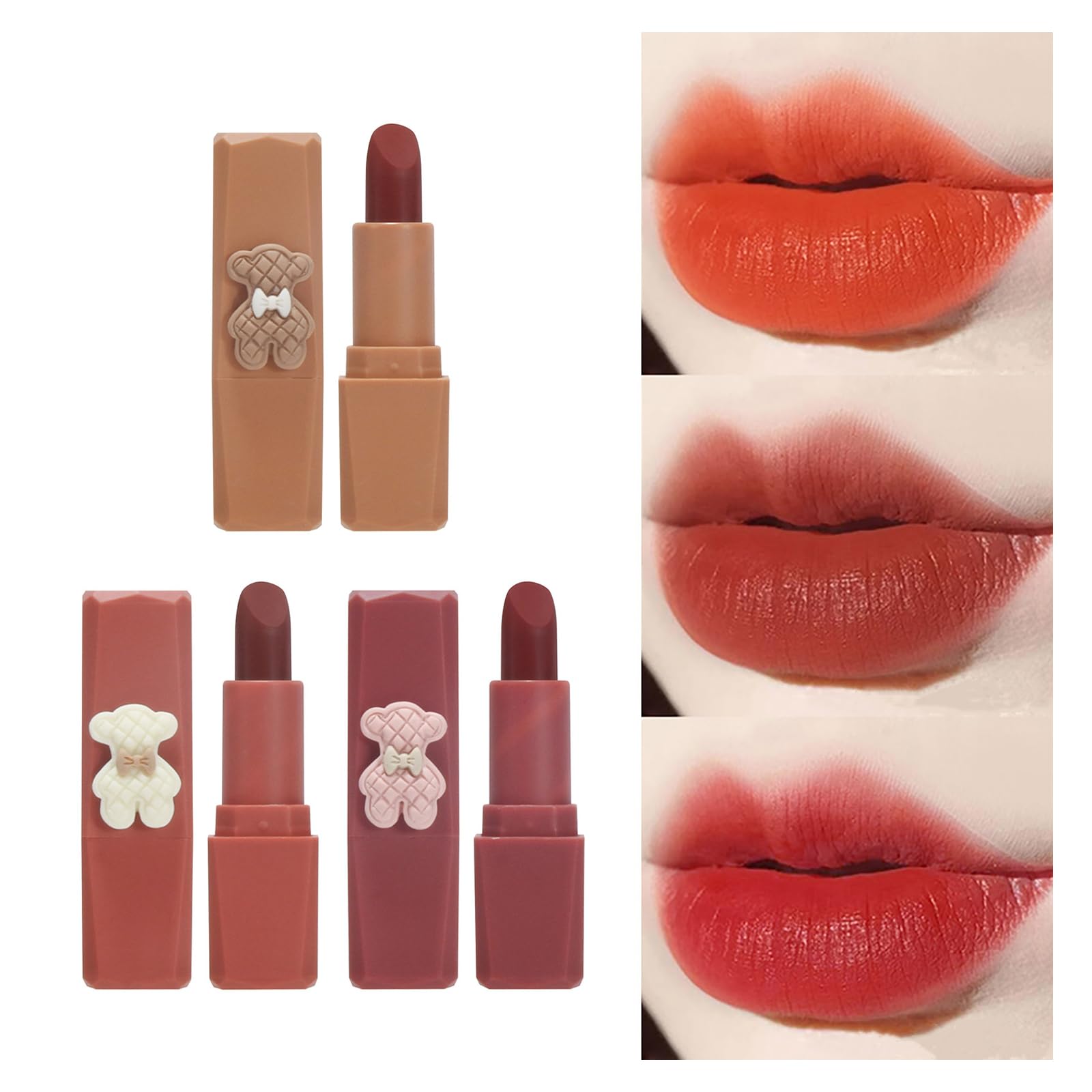 Lamuseland Matte Velvet Lip Gloss, Velvet Fog Lip Muddy Texture,Long Lasting,Non-Stick Cup,Waterproof Feminine Lipstick, For Lip