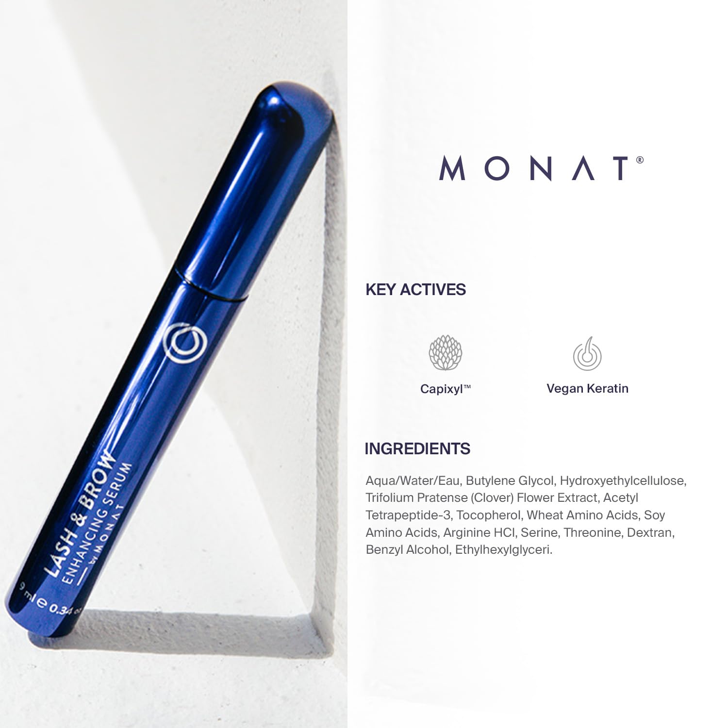 Monat Eye Wonder Lash & Brow Enhancing Serum - Daily Use Serum For Fuller, Healthier-Looking Lashes And Brows