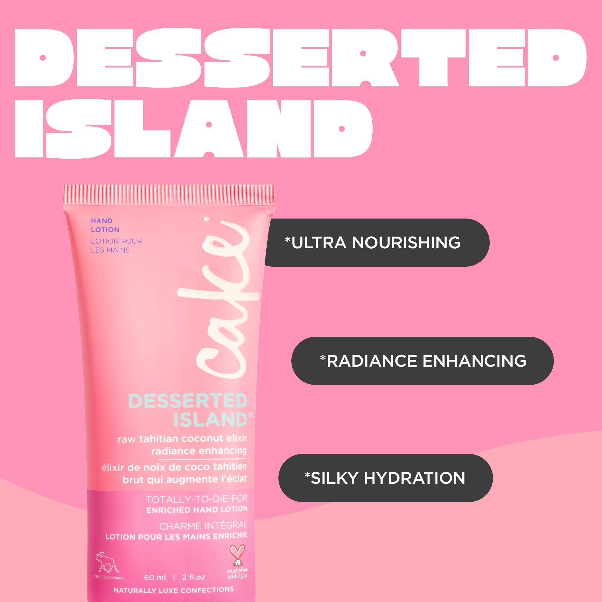 Cake Beauty Desserted Island Enriched Hand Lotion, 2 Ounces