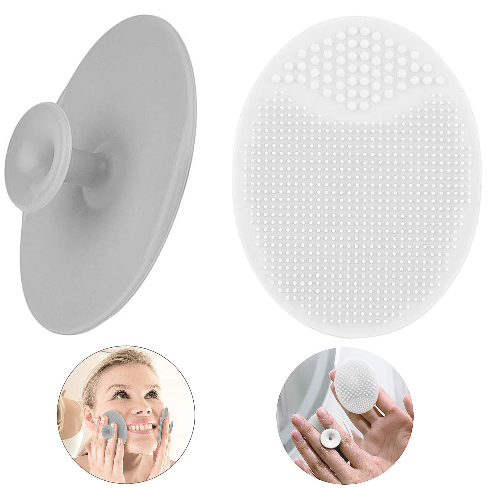 Silicone Face Scrubbers Exfoliator Brush-Facial Cleansing Brush Blackhead Scrubber Exfoliating Brush-Facial Cleansing Pads Preci