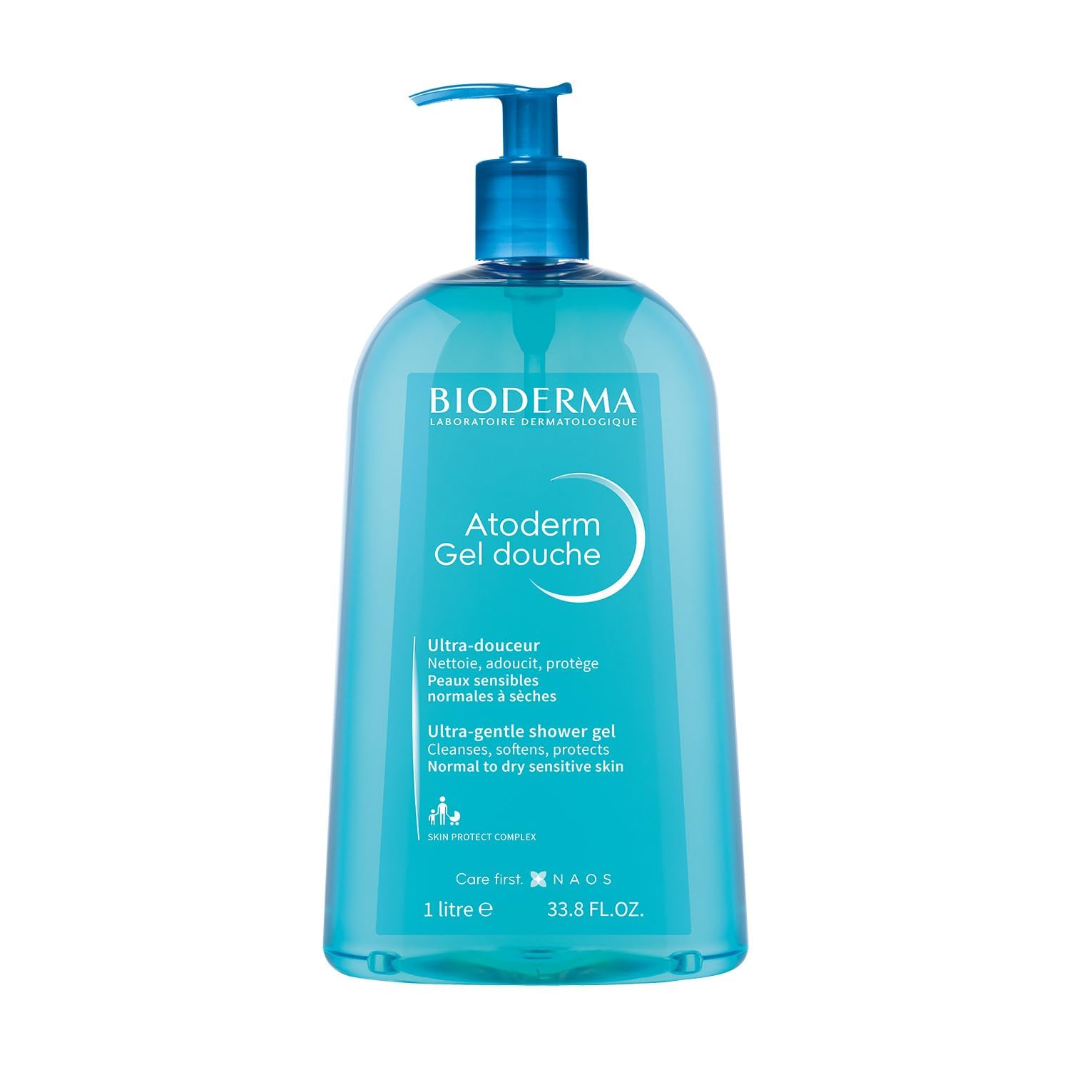 Bioderma - Atoderm - Shower Gel - Moisturizing Body And Face Wash - For Family With Normal To Dry Sensitive Skin, 33.81 Fl Oz (P