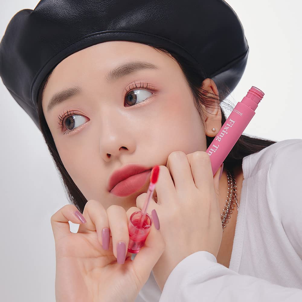 Etude Fixing Tint #10 Smoky Cherry (23Ad) | Long Lasting High Pigmented Liquid Lipstick | Waterproof Lightweight Matte Finish Li