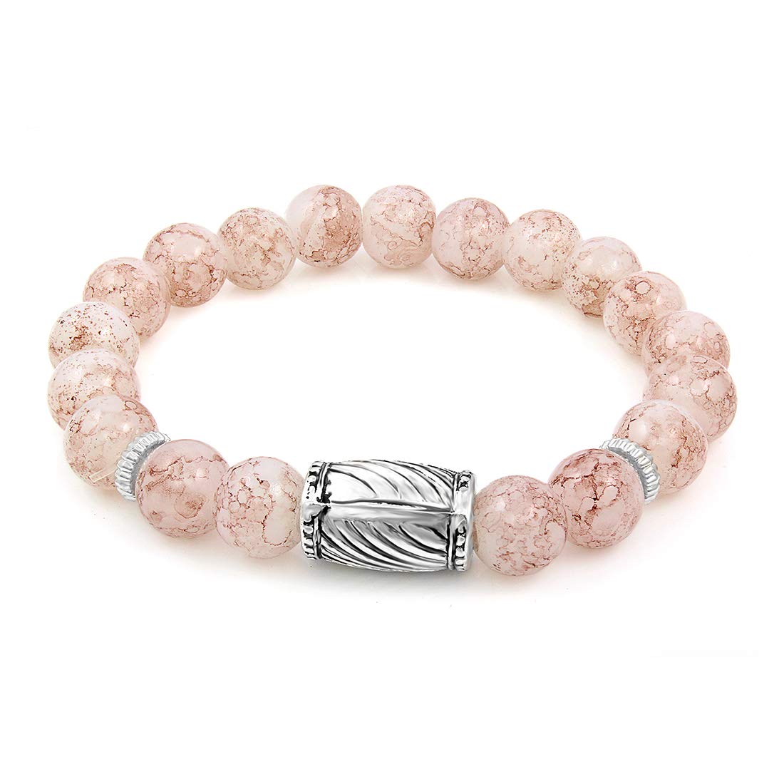 Healing Accessories Natural Stones Beads Charms BraceletS BangleS. Fashion Jewellery For GirlsBoysMenWomen. Pink Stone Yoga
