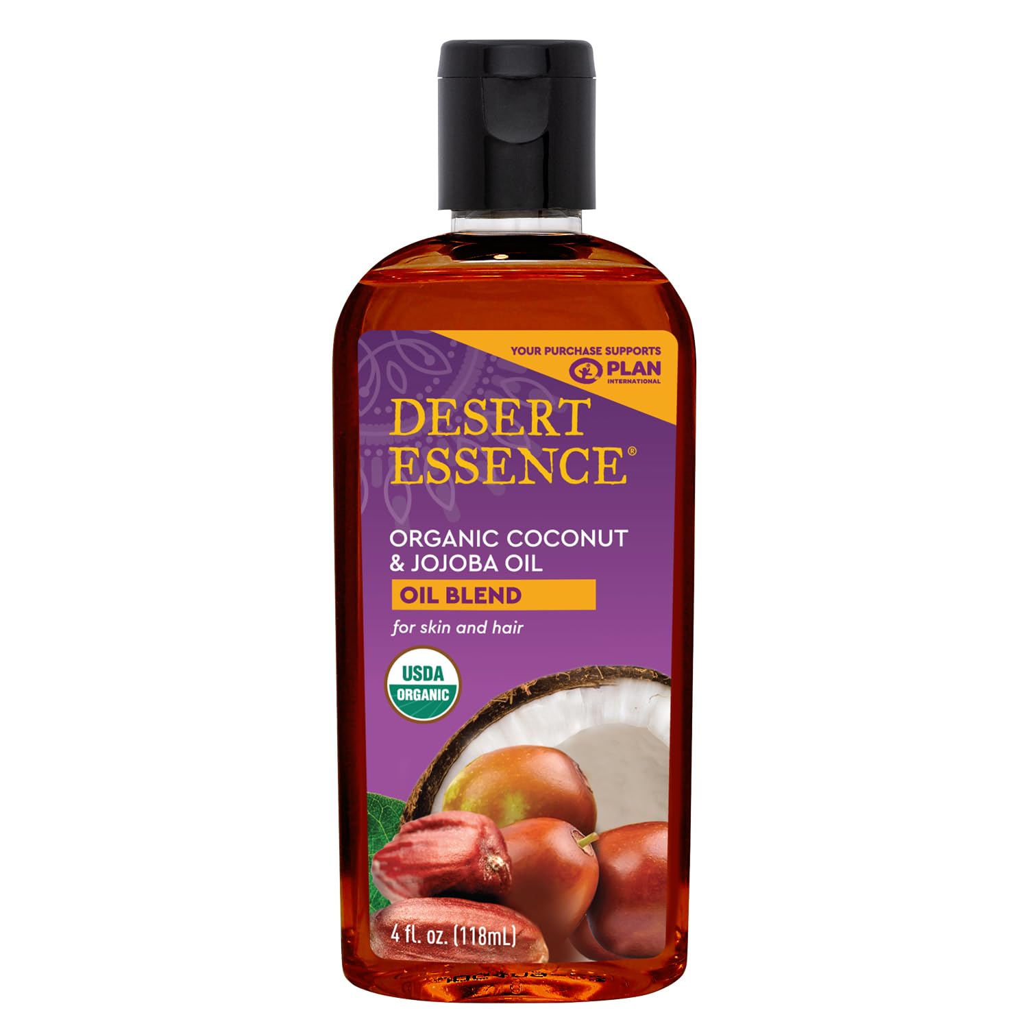 Desert Essence Org. Coconut and Jojoba Oil 4 fl oz