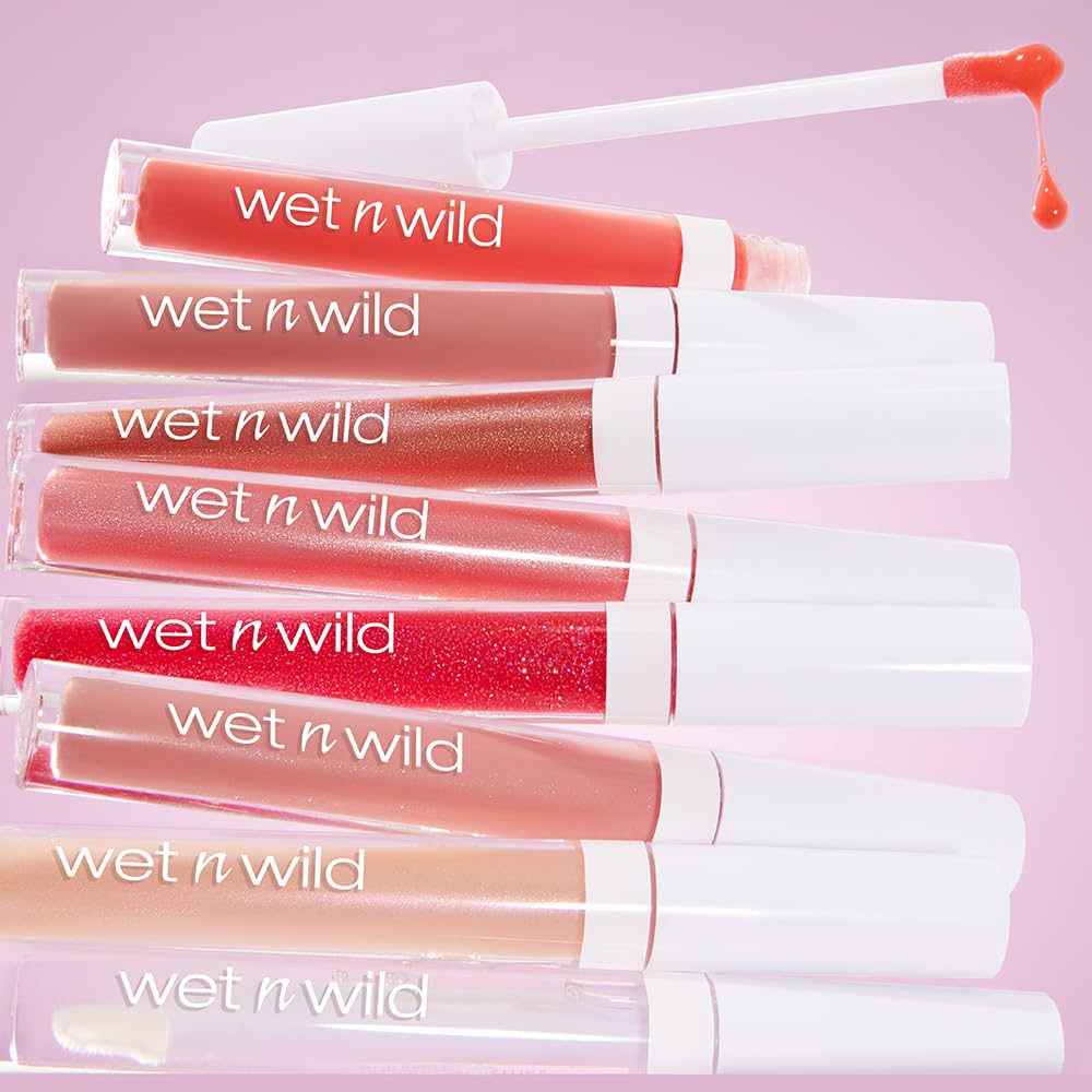 wet n wild Mega Slicks Lip Gloss - Long Lasting, High Shine, Hyaluronic Acid - 1 Count - Snuggle Sesh