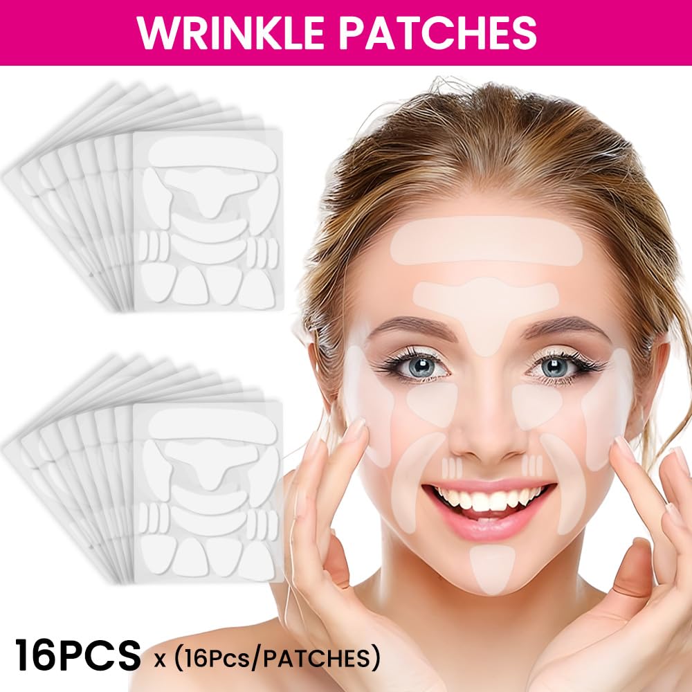 Kaely 256 Pcs Face Tape For Wrinkles Overnight,Facial Skin Wrinkle Patches For Face Overnight,Face Tape For Castor Oil,Face Oil