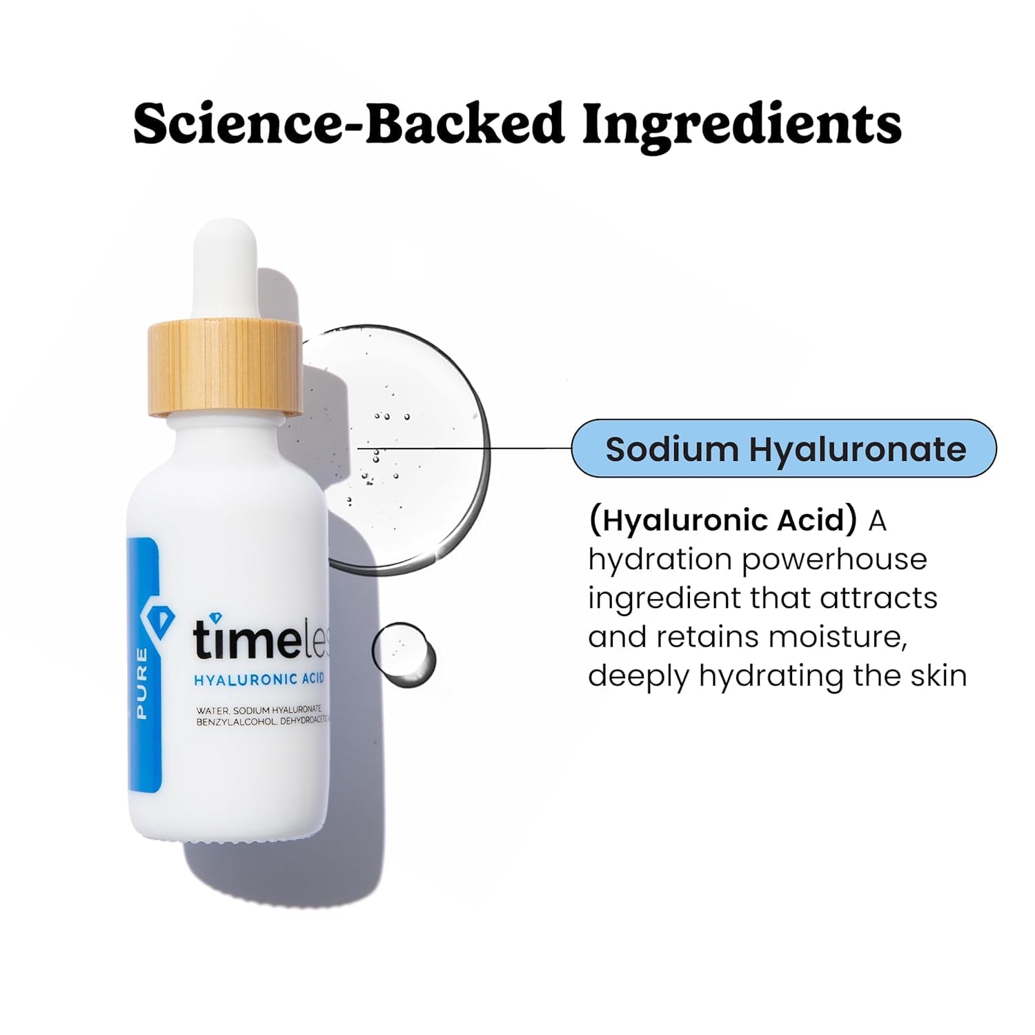 Timeless Skin Care Hyaluronic Acid 100 Percent Pure Serum Unisex 2 oz