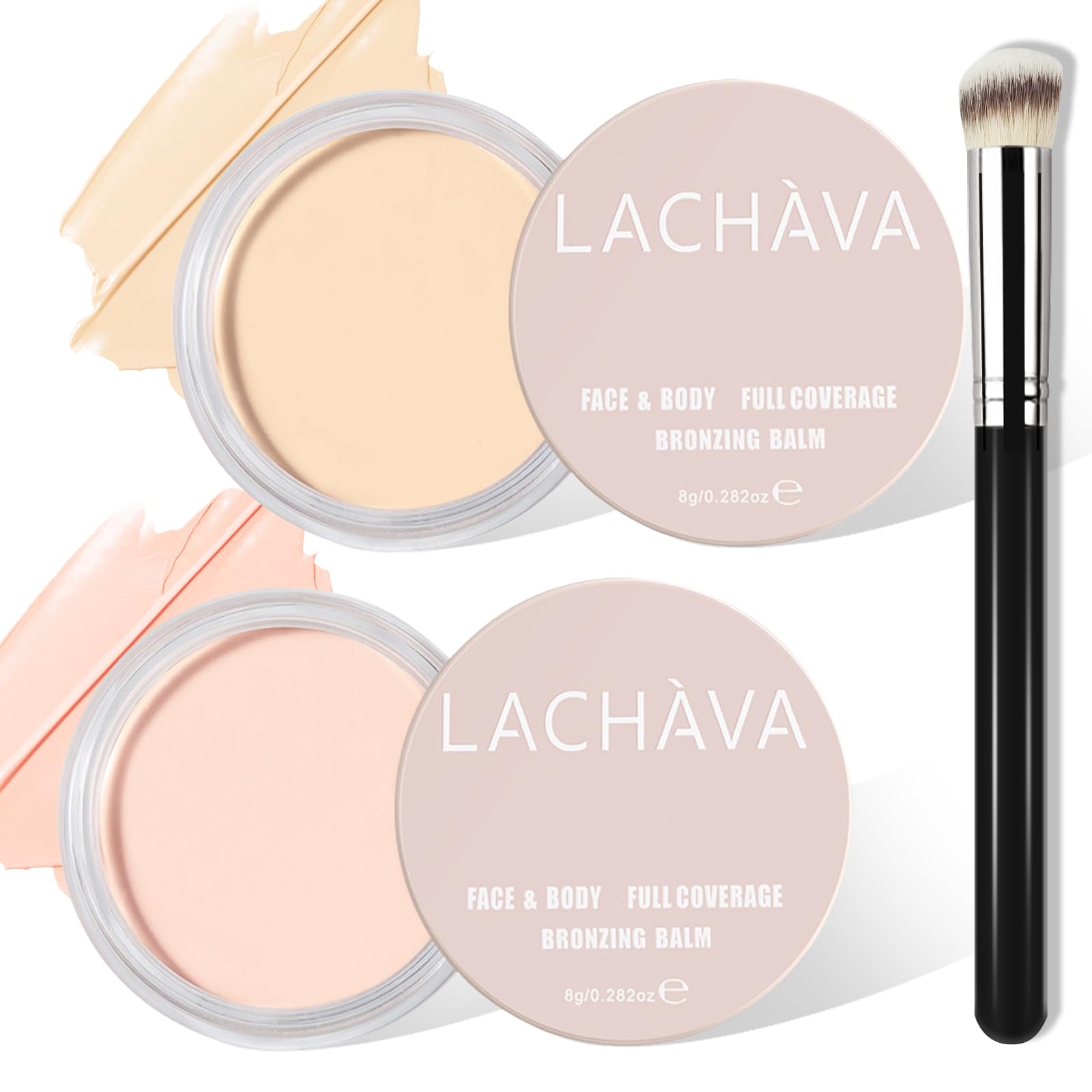 Lokfar 2Pcs Concealer Full Coverage Kit With Brush, Under Eye Concealer For Dark Circles, Cream Makeup Concealer [Hydrating Wate
