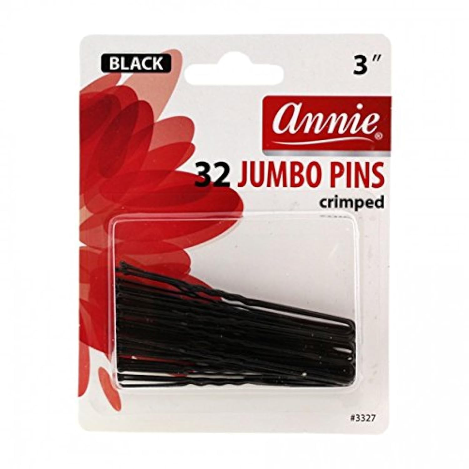 Annie Jumbo Hair Pins 3 32Ct Black