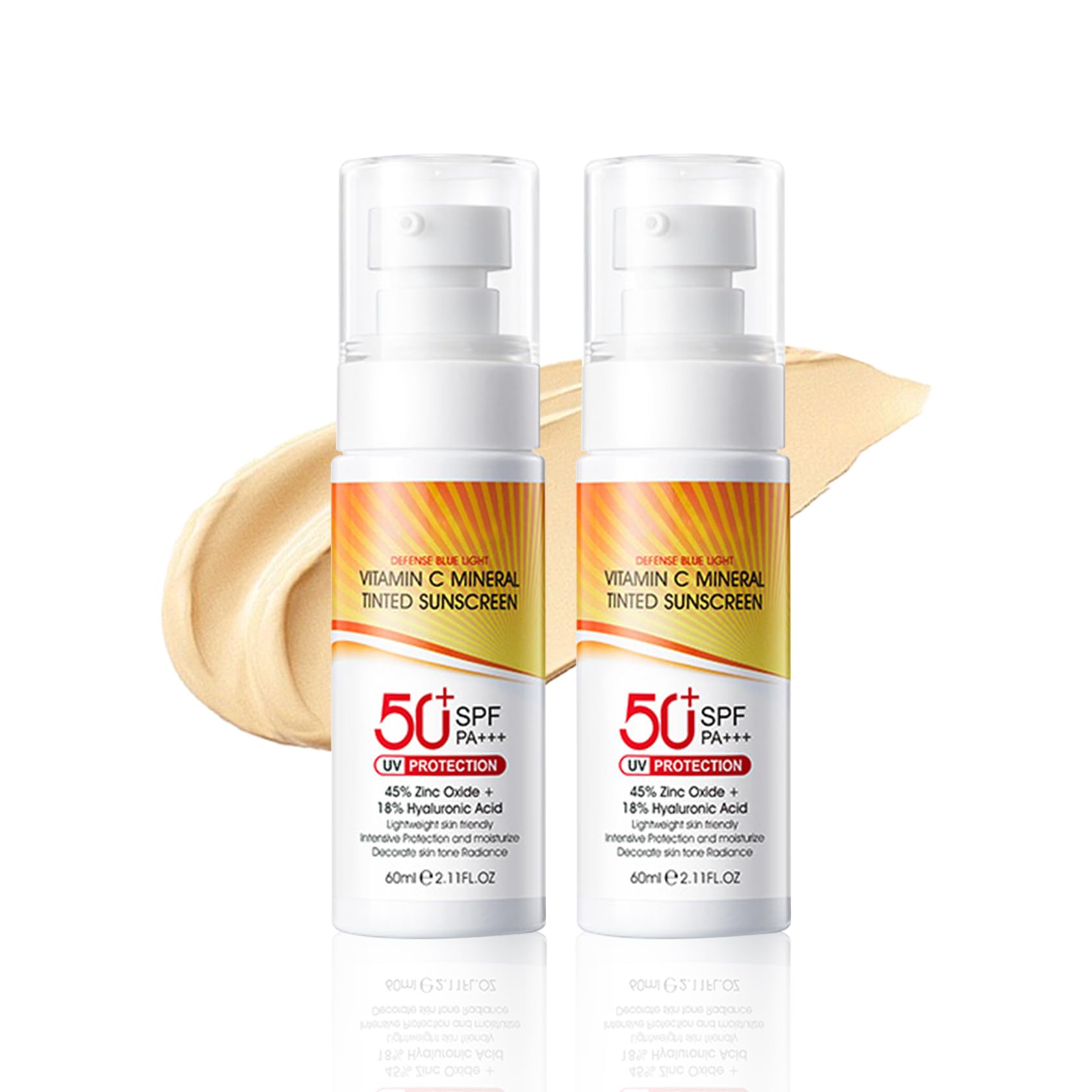 Face Sunscreen Cream SPF 50+,Moisturizing Sunscreen for Face,Long Lasting Refreshing Tinted Facial Moisturizer Sunblock for Wome