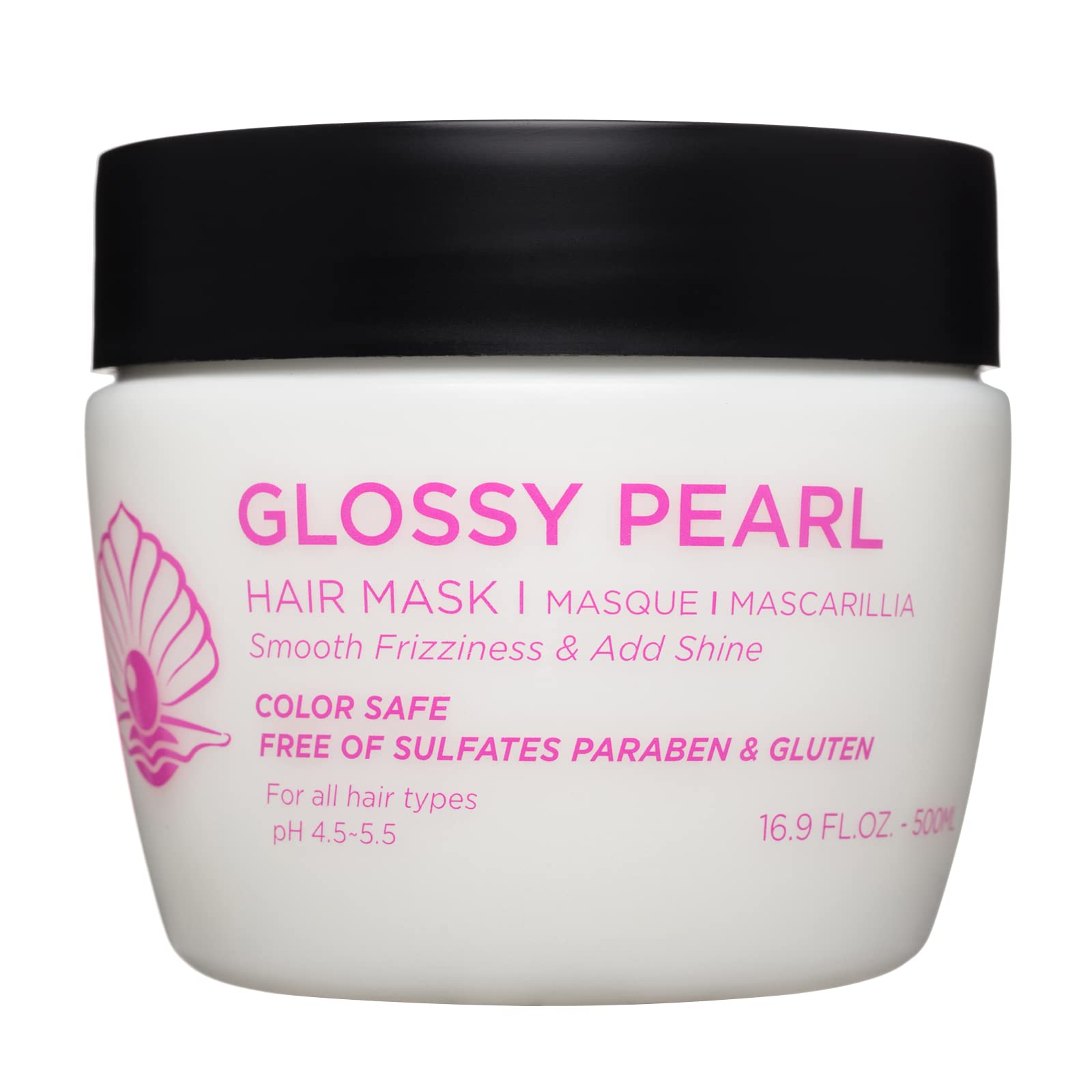 Luseta Glossy Pearl Hair Mask, Smoothing and Hydrating Hair Treatment Deep Conditioner for Damaged and Frizzy Hair,Reduces Frizz