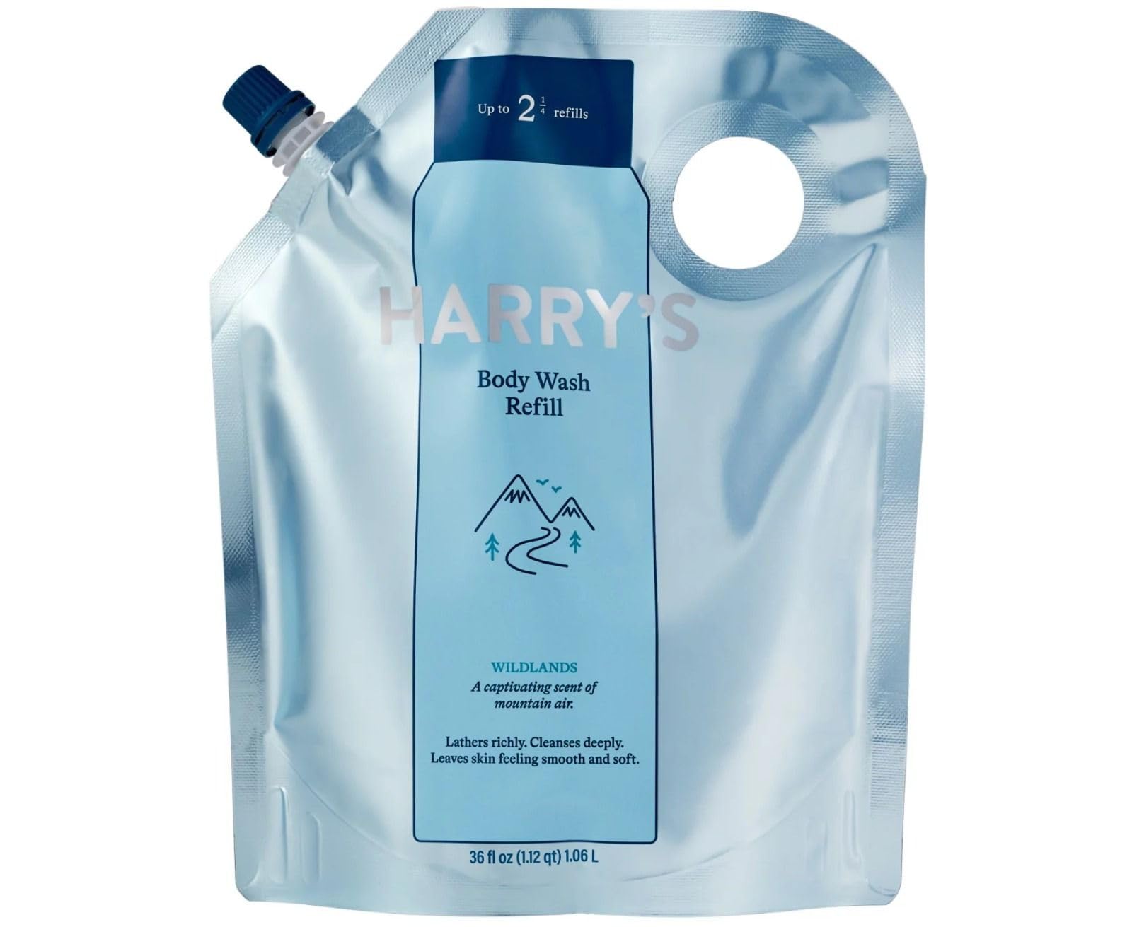 Harrys Mens Body Wash Refill, Wildlands Scent, 36 Fl Oz