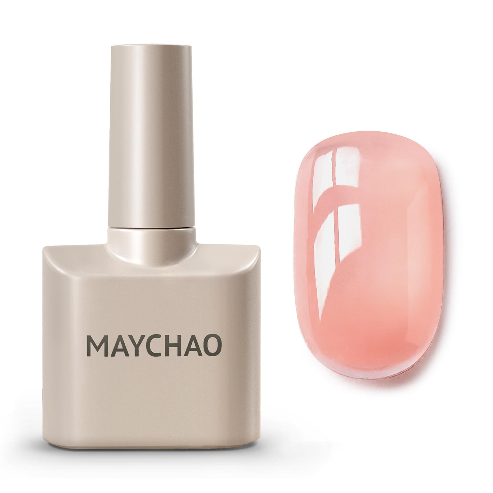 MAYCHAO 15ML Builder Nail Gel 7 in 1 Builder Strengthener Gel Nail Polish for Nail Extension, Hard Gel Builder Base Gel Rhinesto